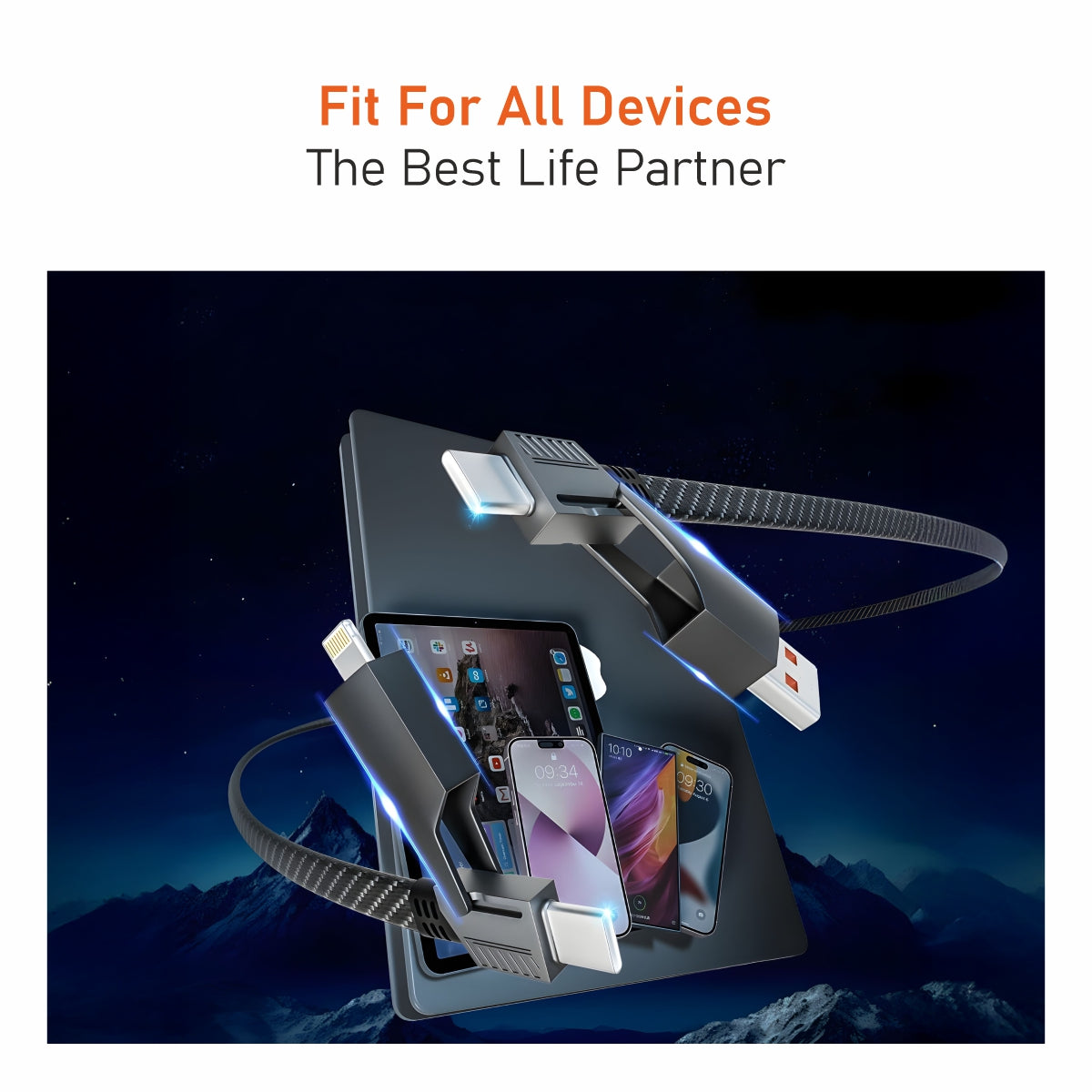 Travel Charging Combo – World Traveller Pro 35W PD Universal Adapter & Omni 100W Multi-Device Type-C Cable