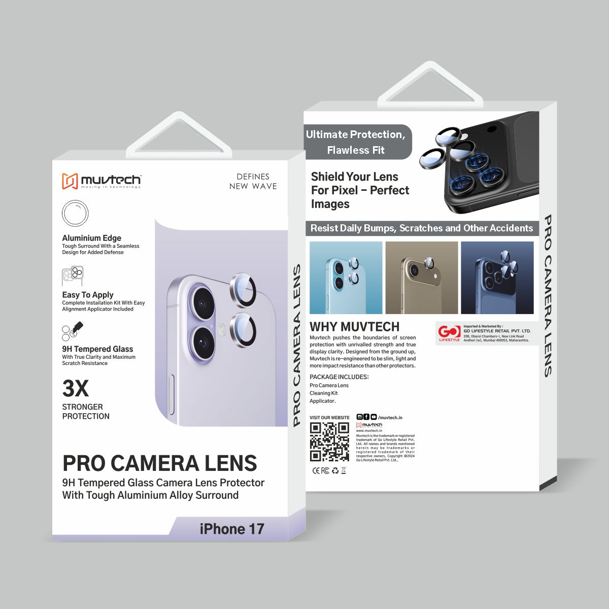 Muvtech iPhone 17 Series Camera Lens Protector