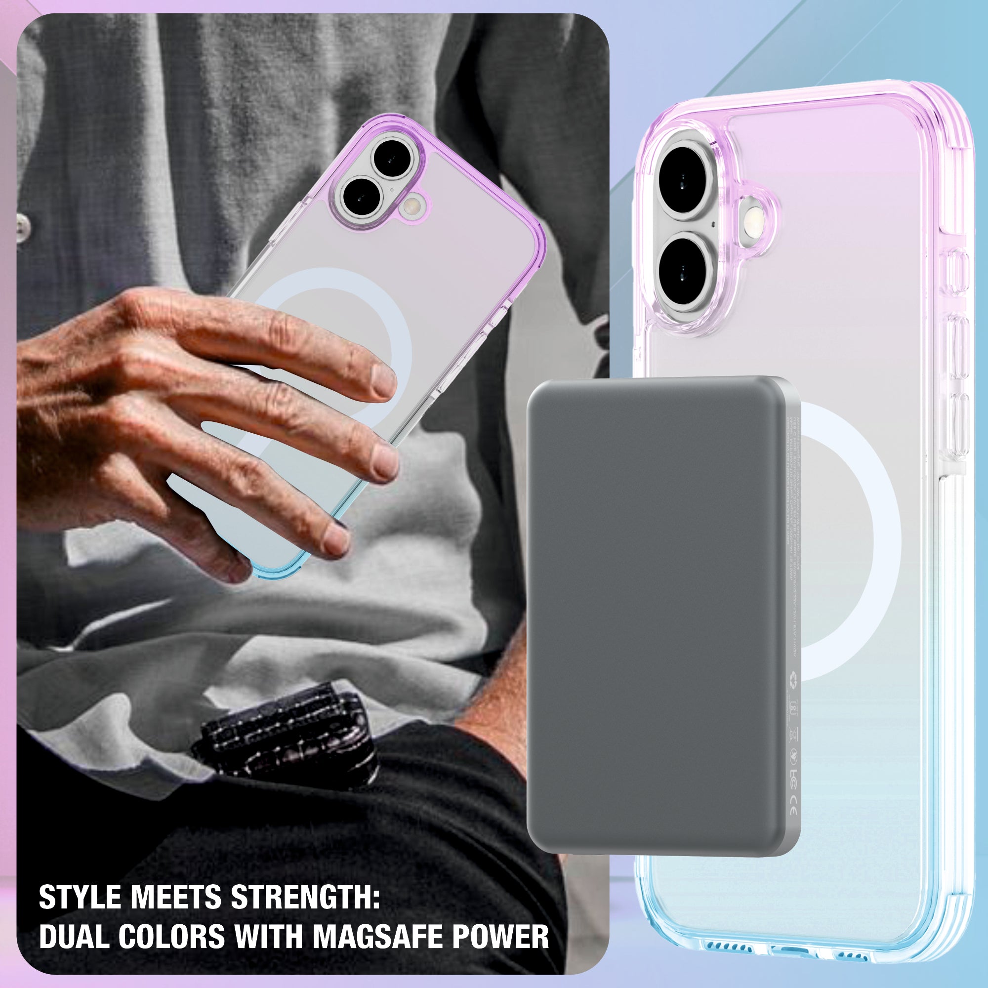 AVON SNAP Dual Colour Mag-Safe Compatible Case for iPhone 16 Series