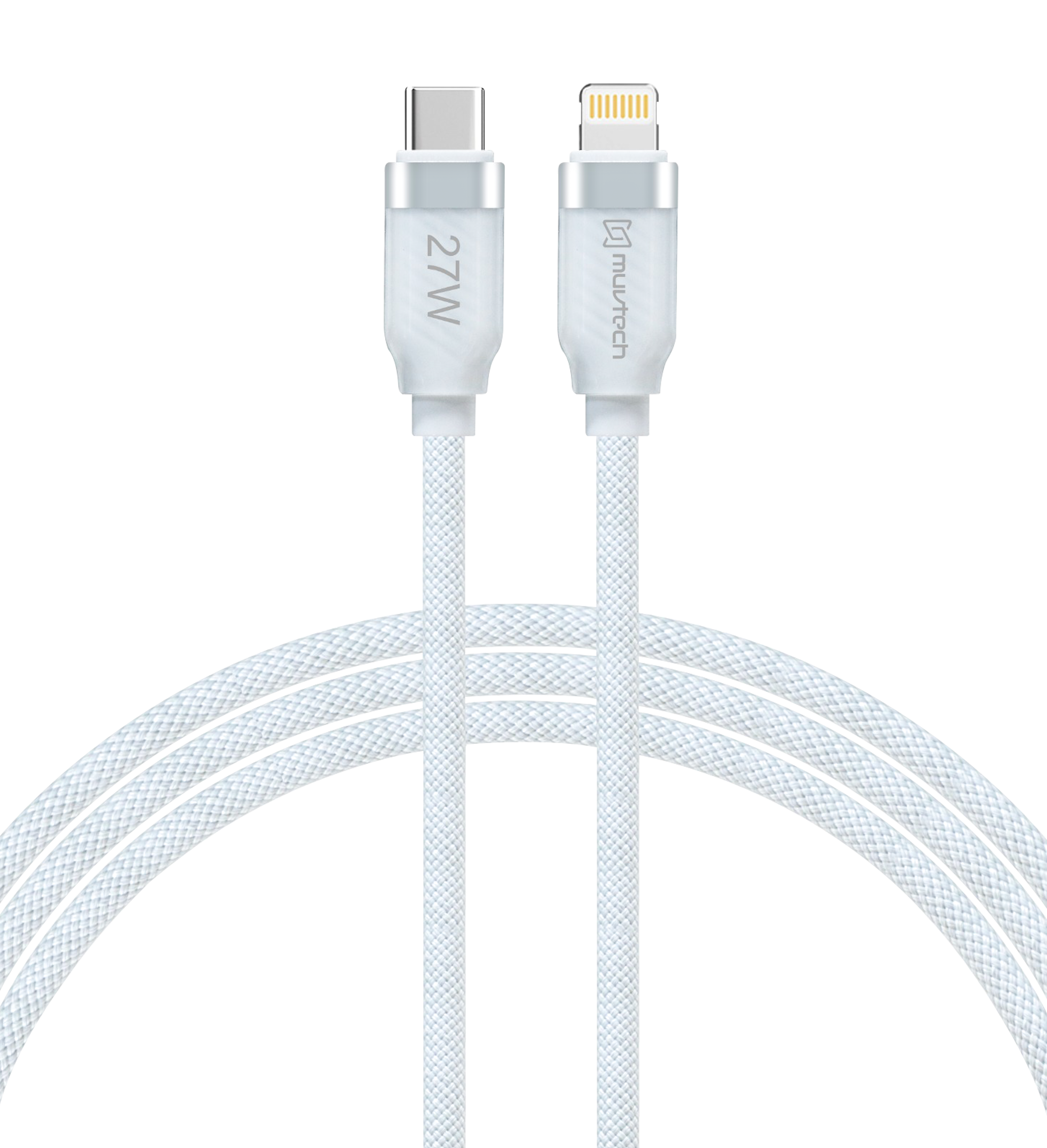 Surge 27W Fast Charging Braided Cable – Type-C to Lightning- 1 Meter