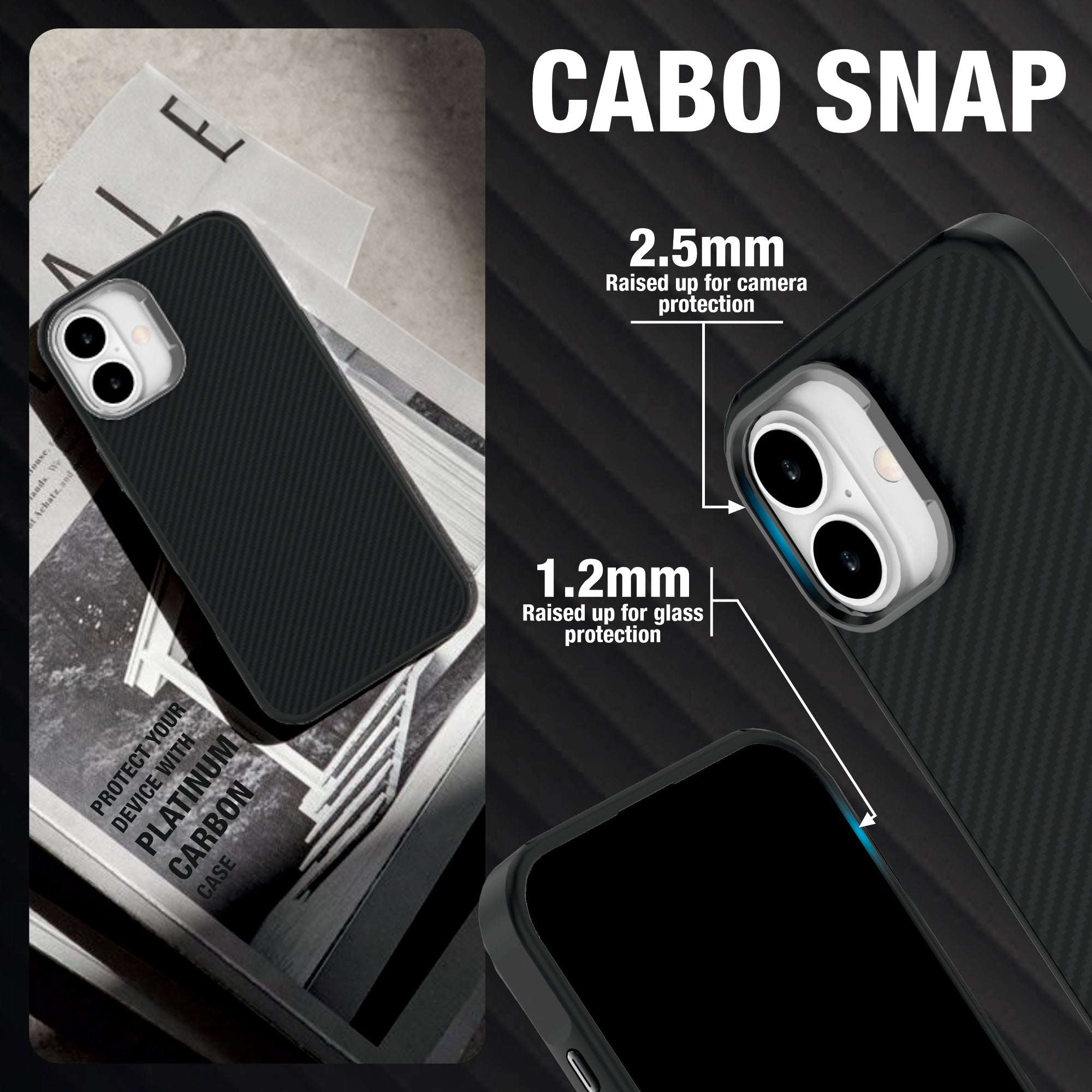 CABO Snap Tough Aramid Mag-Safe Compatible Case for iPhone 16 Series