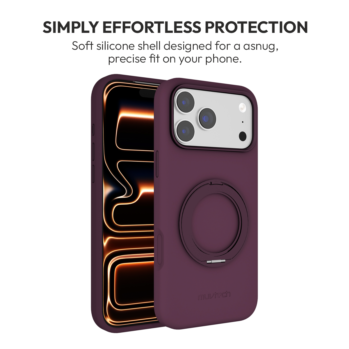 Muvtech Capri 360 Case for iPhone 18 Pro & 18 Pro Max in Burgundy #Color_Burgundy