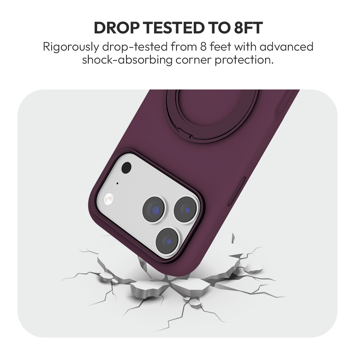 Muvtech Capri 360 Case for iPhone 18 Pro & 18 Pro Max in Burgundy #Color_Burgundy