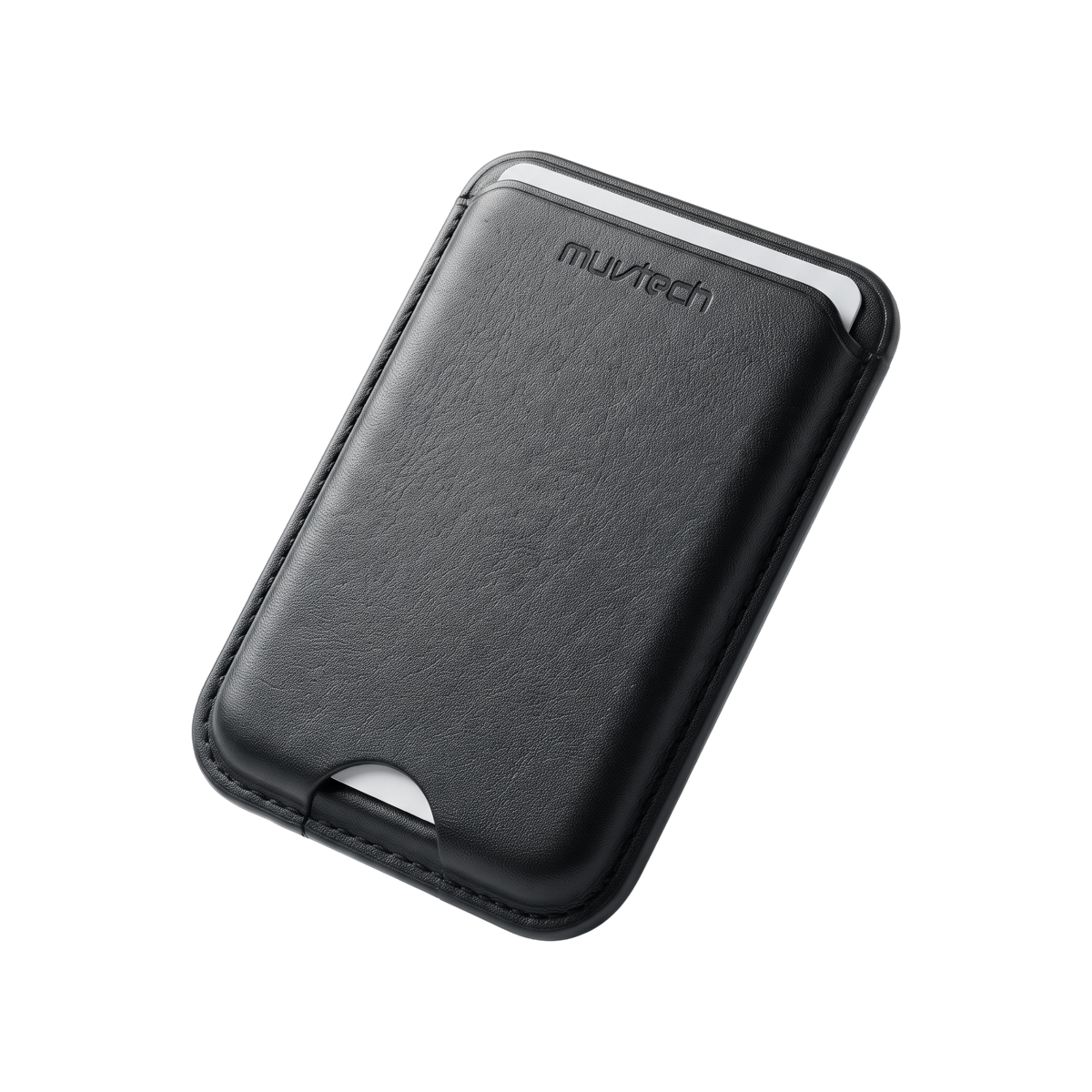 Muvtech Deck MagSafe Wallet in Black #Color_Black