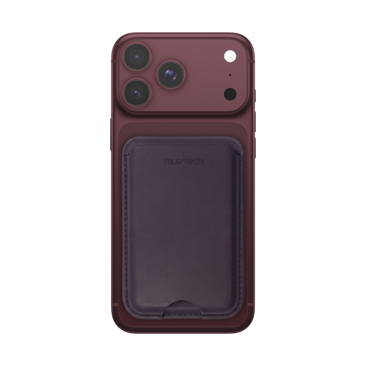 Muvtech Deck MagSafe Wallet in Burgundy #Color_Burgundy