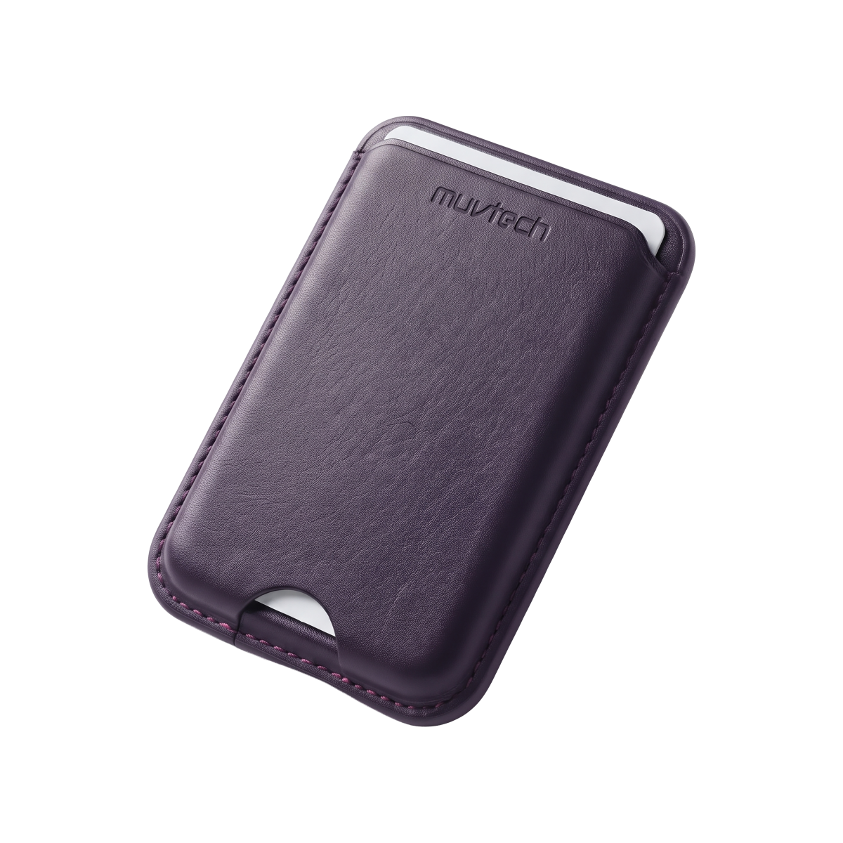 Muvtech Deck MagSafe Wallet in Burgundy #Color_Burgundy