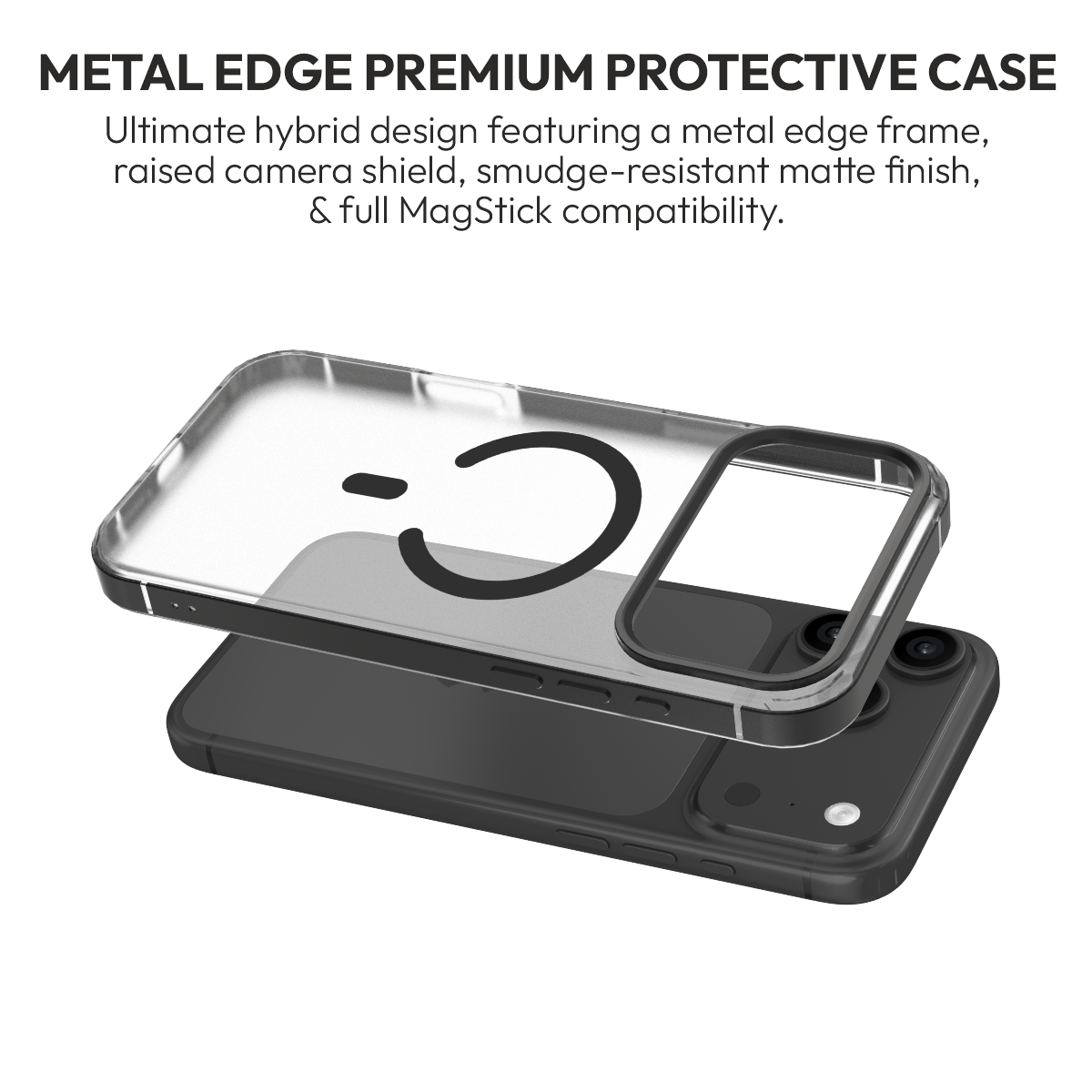 MIST case in Black, metal-edge case detail#Color_Black