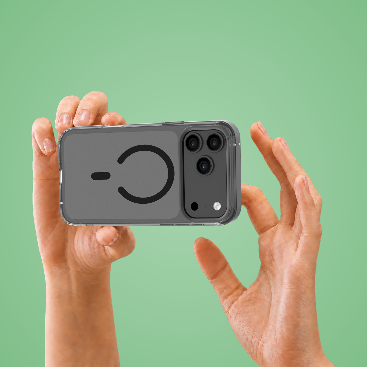 MIST case in Black, premium metal-frame detail#Color_Black