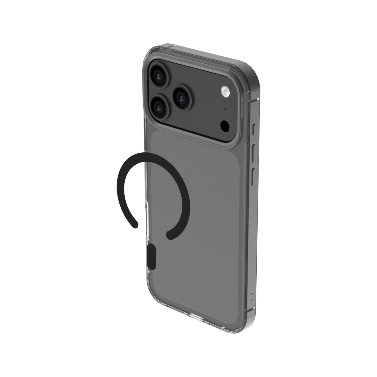 MIST case in Black, clear body and anodised metal rim#Color_Black