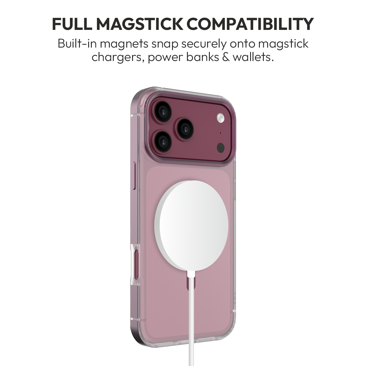 MIST case in Burgundy, premium clear-case detail#Color_Burgundy