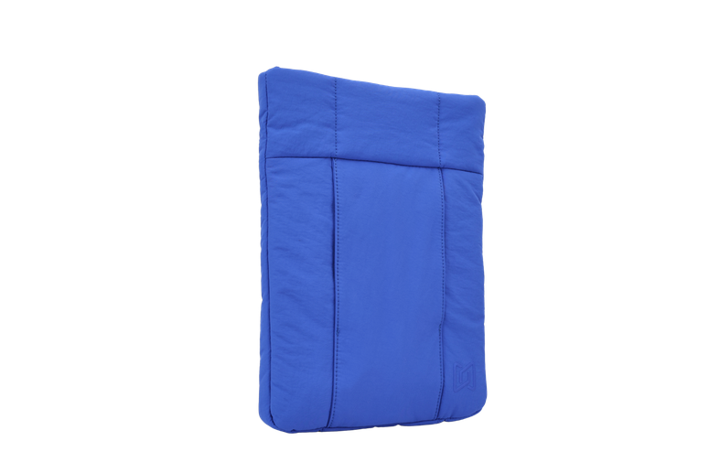 The Nest Laptop Sleeve in Blue, angled view #Color_Blue