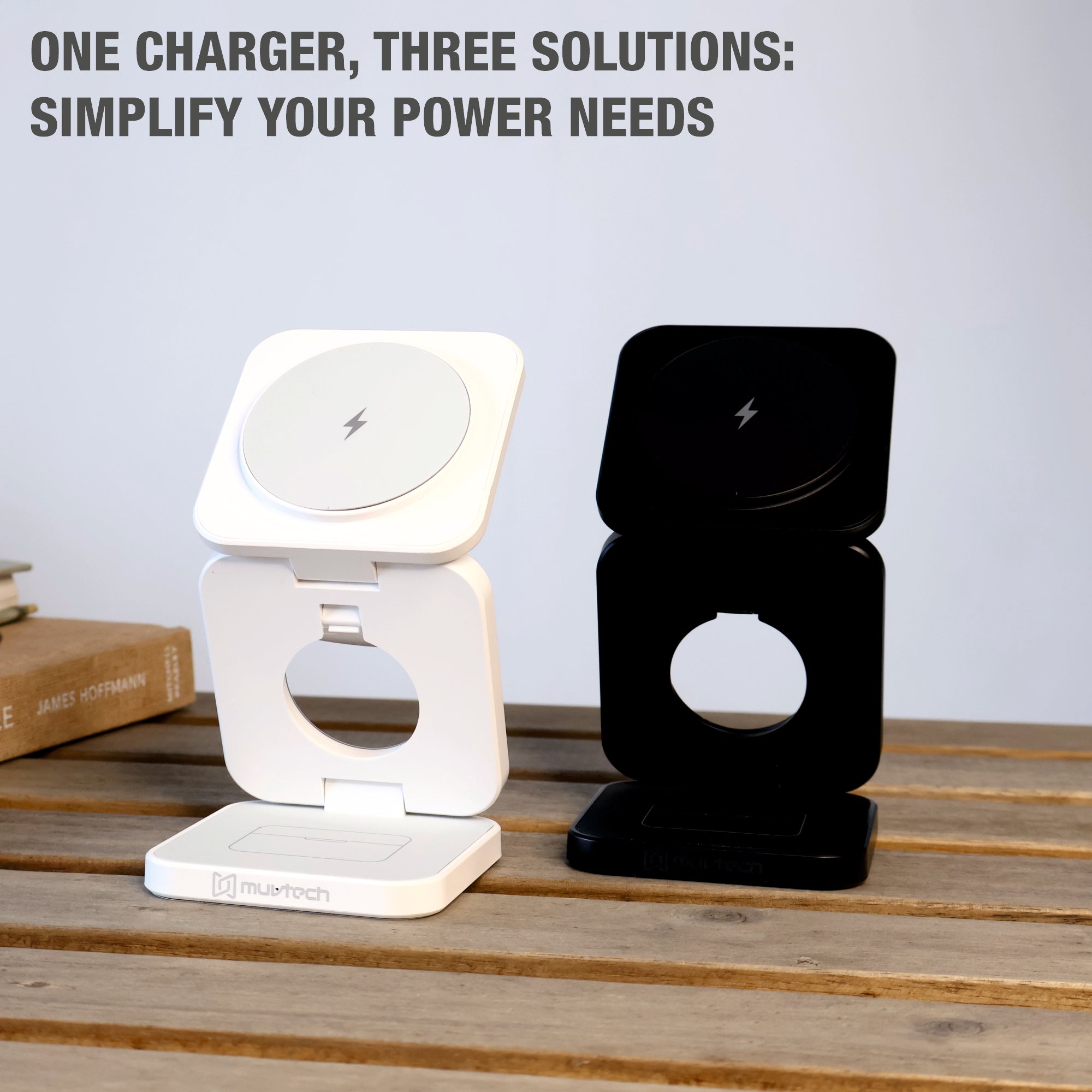 PRISM 3-in-1 Wireless Charger 15W Magnetic Charging for iPhone, Airpod, iWatch & Magnetic Charging Support Devices