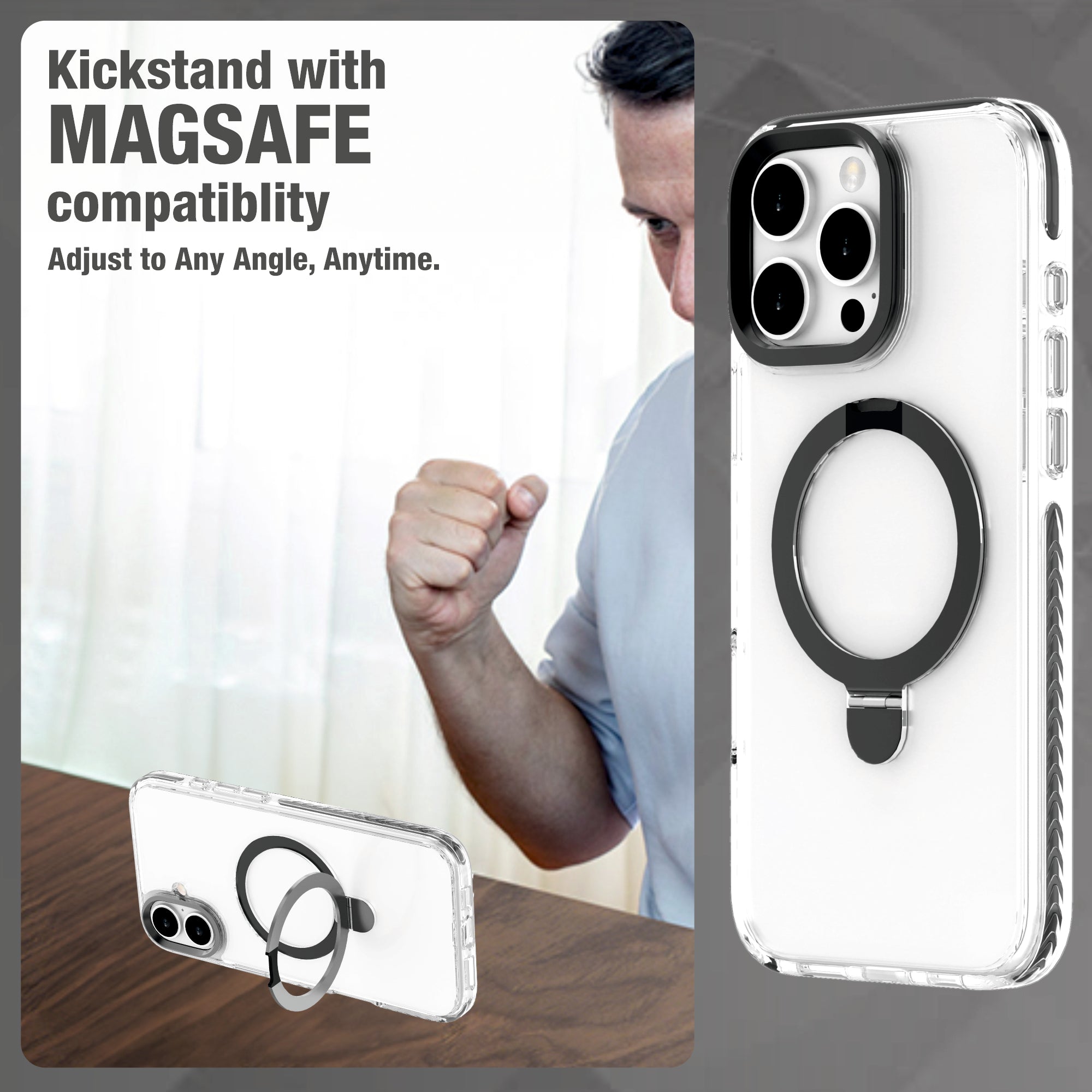 EVO SNAP Kickstand Mag-Safe Compatible Case for iPhone 16 Series