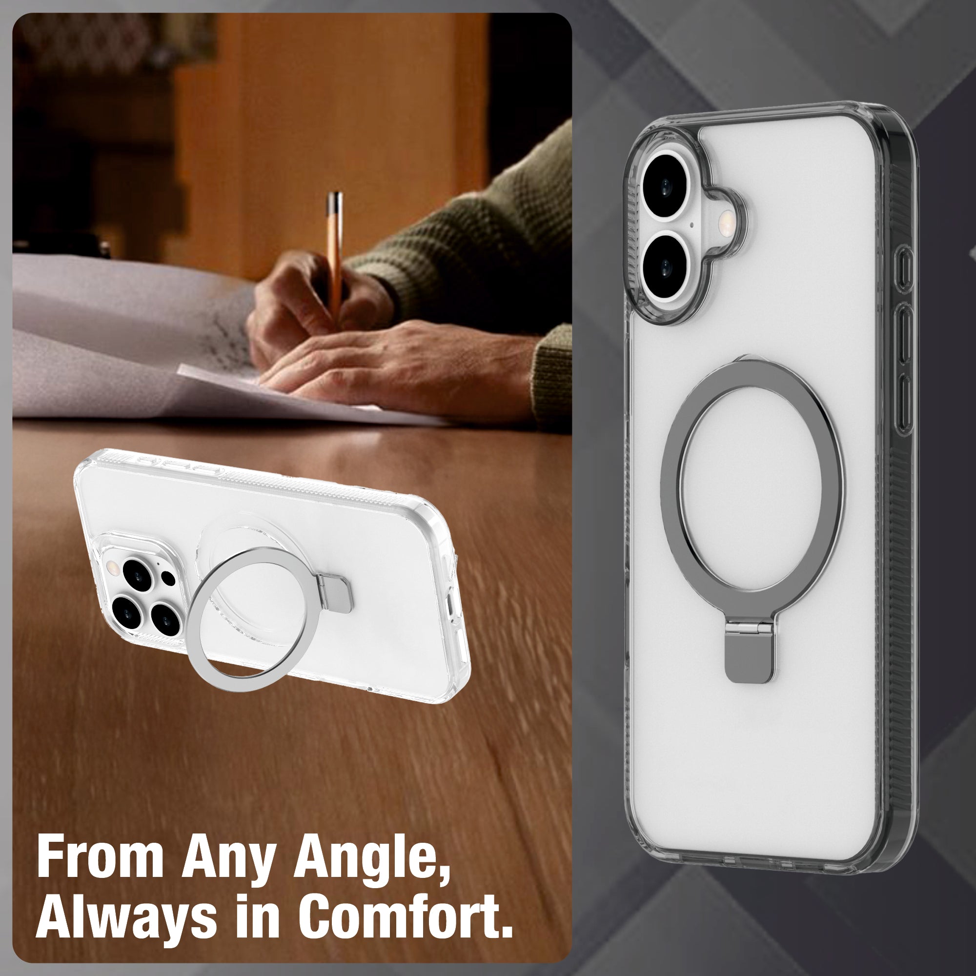 RIO SNAP KICKSTAND TPU Mag-Safe Compatible Case for iPhone 16 Series