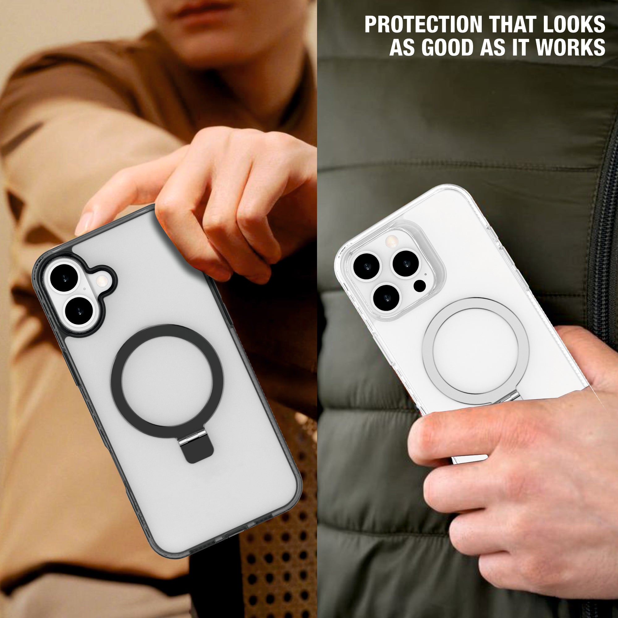 RIO SNAP KICKSTAND TPU Mag-Safe Compatible Case for iPhone 16 Series