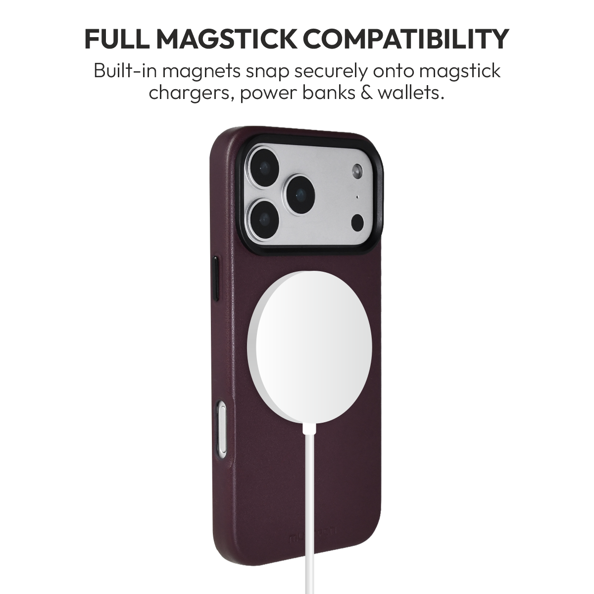 Siena Case for iPhone 18 Pro & 18 Pro Max in Burgundy, view 3 #Color_Burgundy