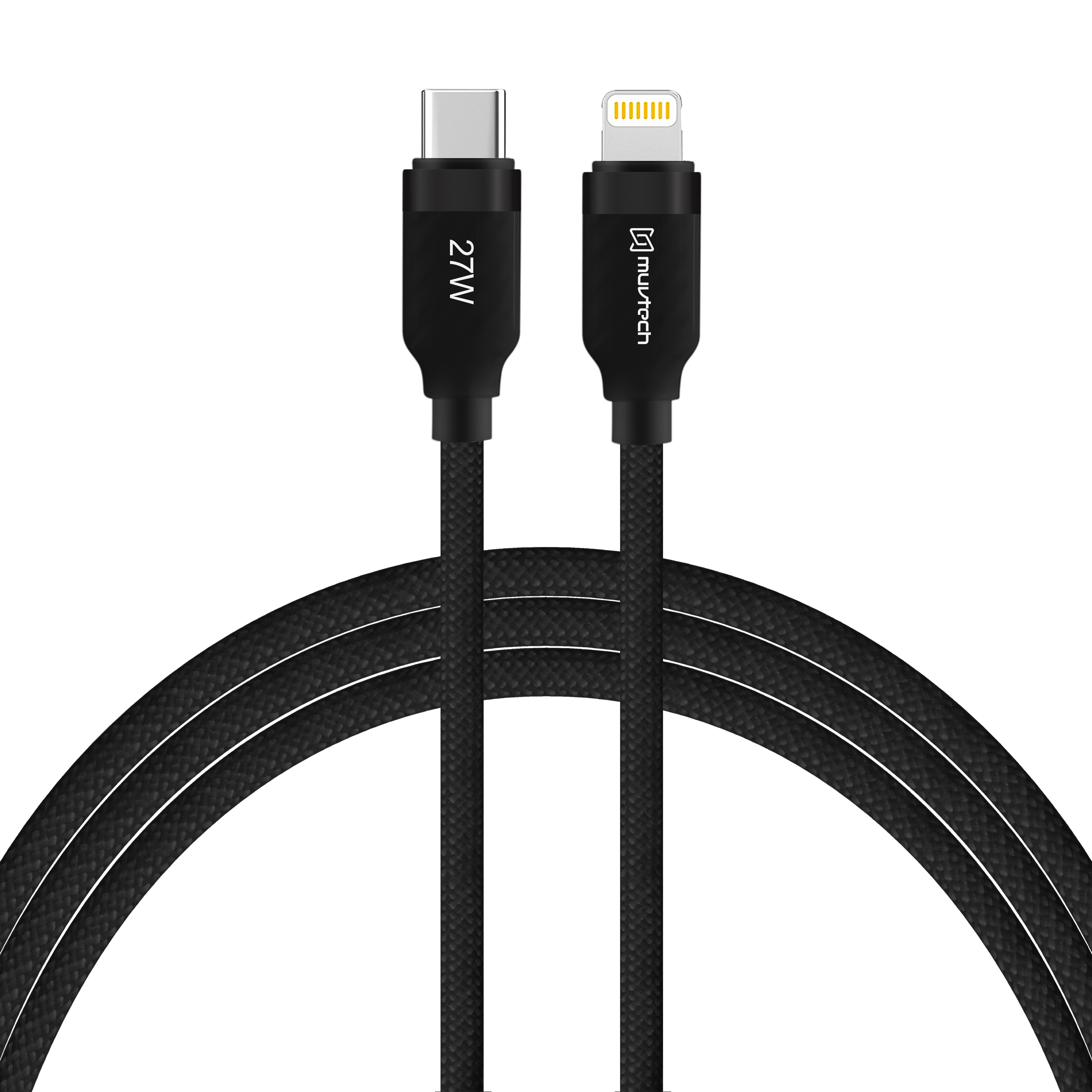 Surge 27W Fast Charging Braided Cable – Type-C to Lightning- 1 Meter