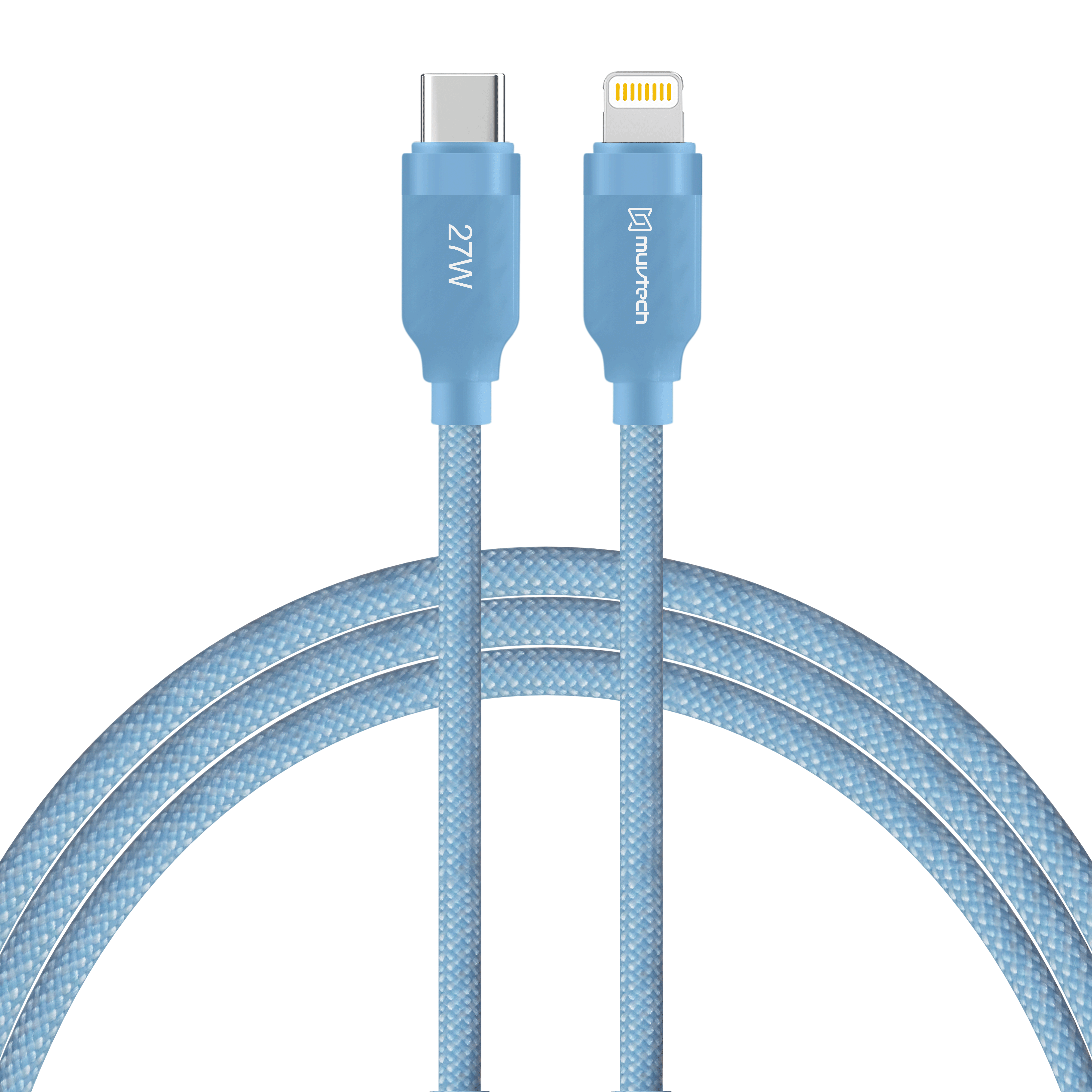 Surge 27W Fast Charging Braided Cable – Type-C to Lightning- 1 Meter
