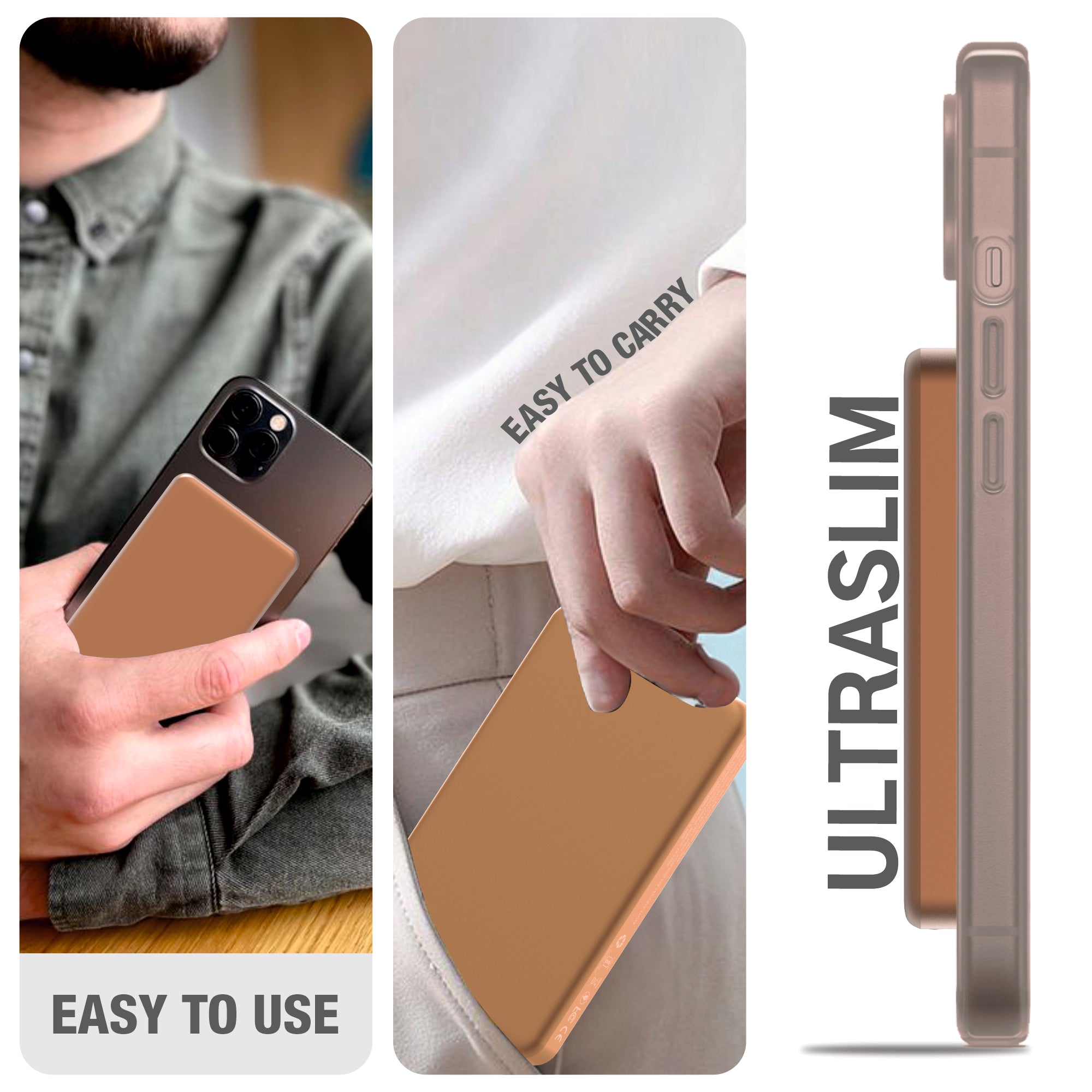 Ultra Slim 5000mAh Mag Click Metal (Pocket & Travel-Friendly) 15W Wireless Charging Power Bank