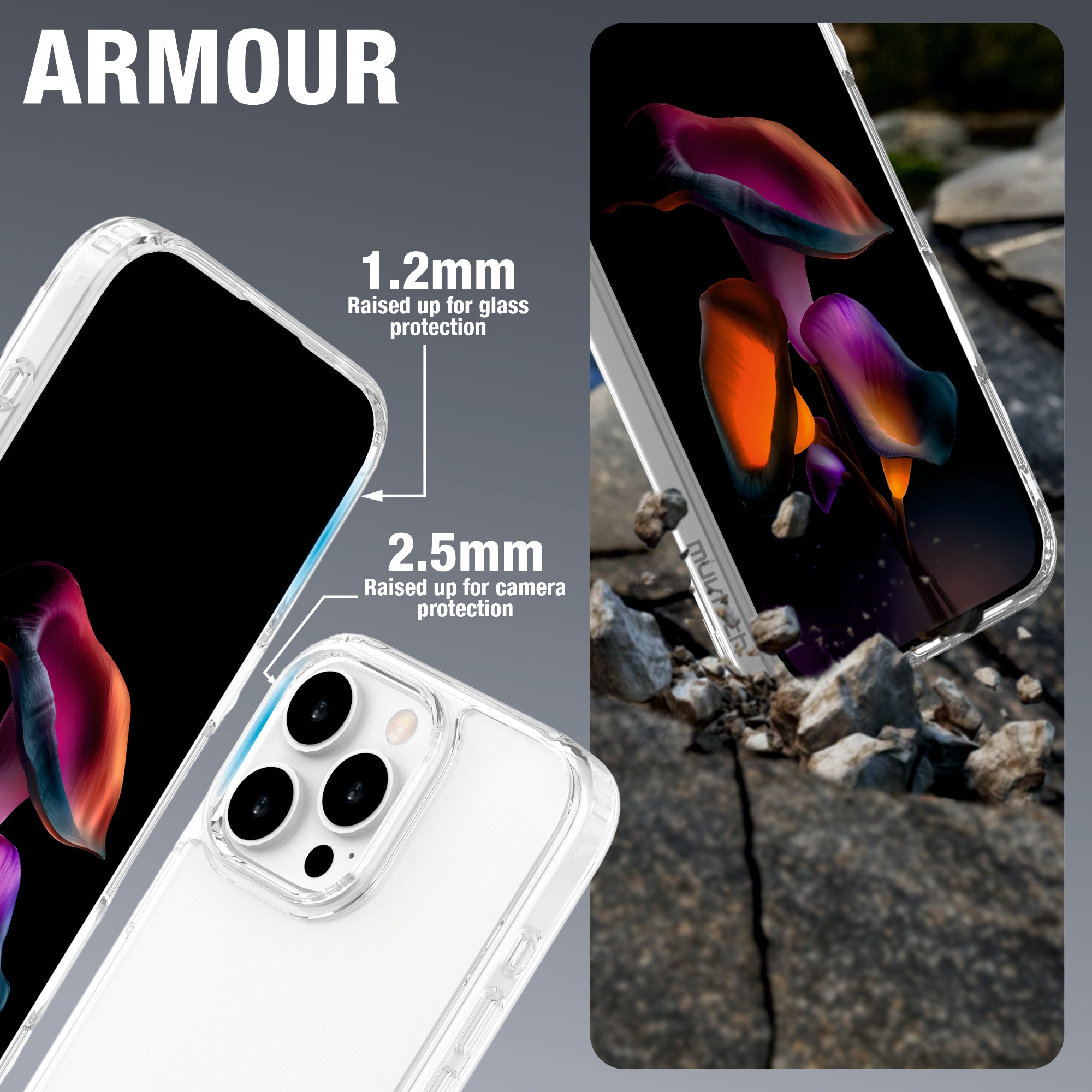 Armour Clear Case Compatible For iPhone 16