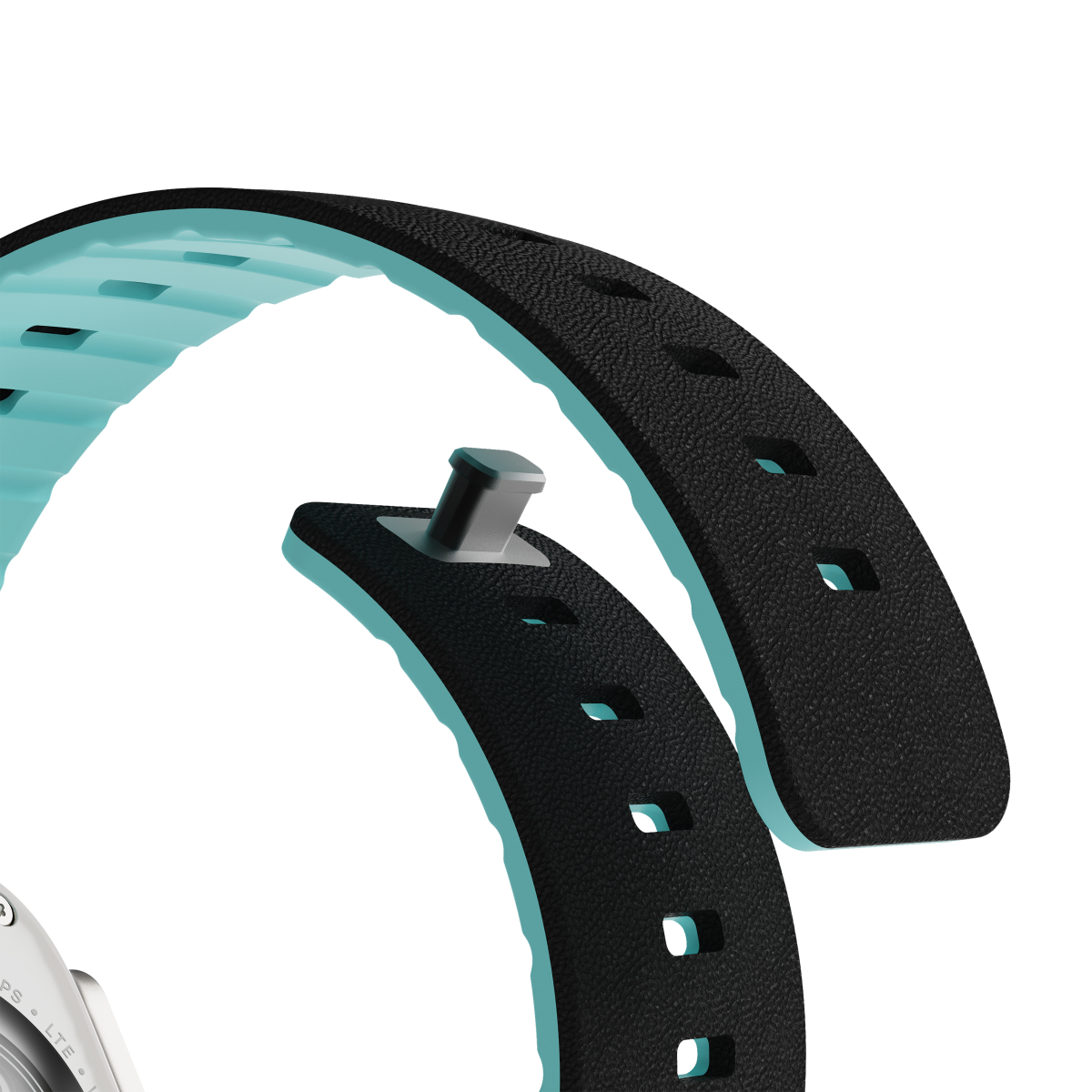 Back of Apple Watch with the Duo Onyx strap