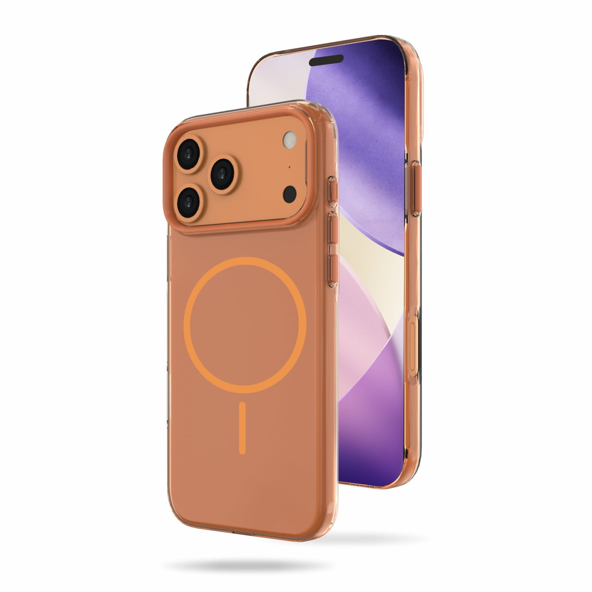 Crystal Halo Case for iPhone 17 Pro / Pro Max Slim Case with Camera Protection Bump, Anti-Yellow Case