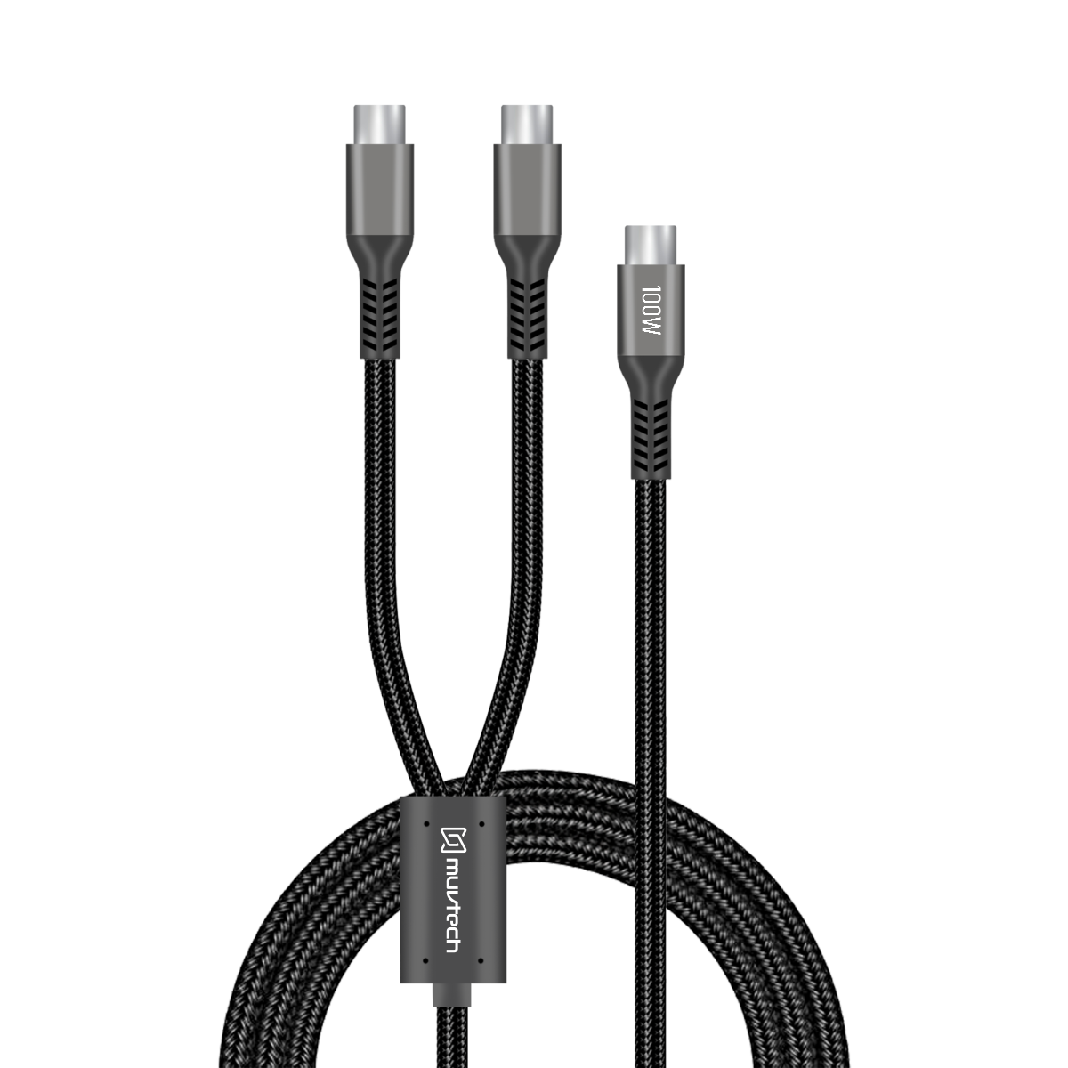 DUO-X 100W USB C to C + C Cable (2-in-1)