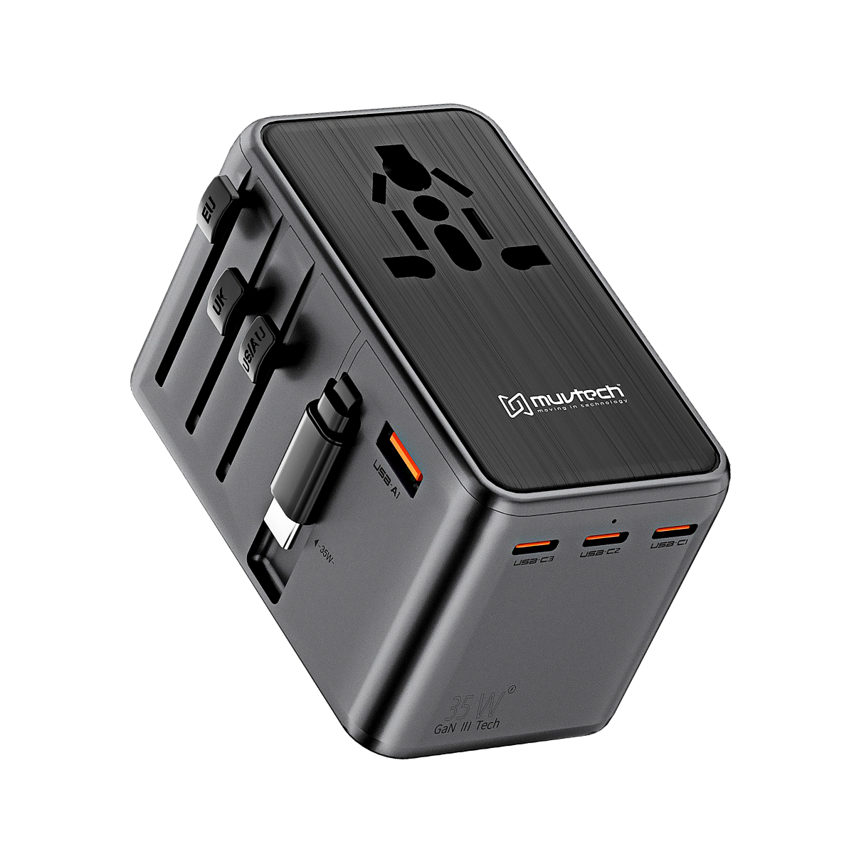 World Traveller Pro Universal 35W PD Fast Charger Adapter