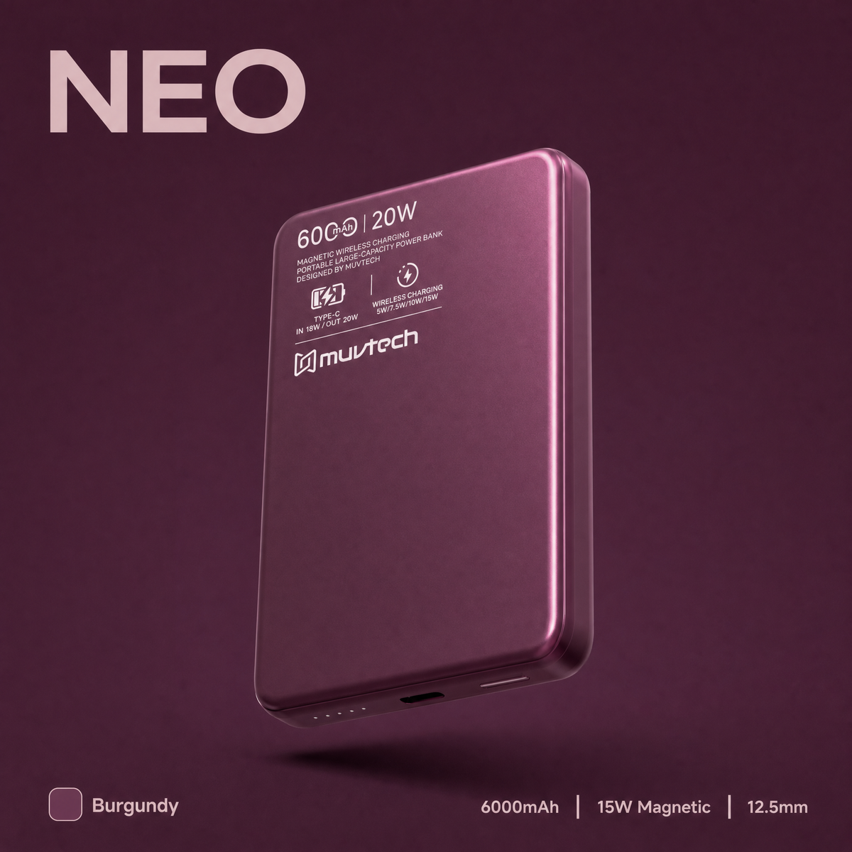 Neo 6000 mAh Wireless Power Bank