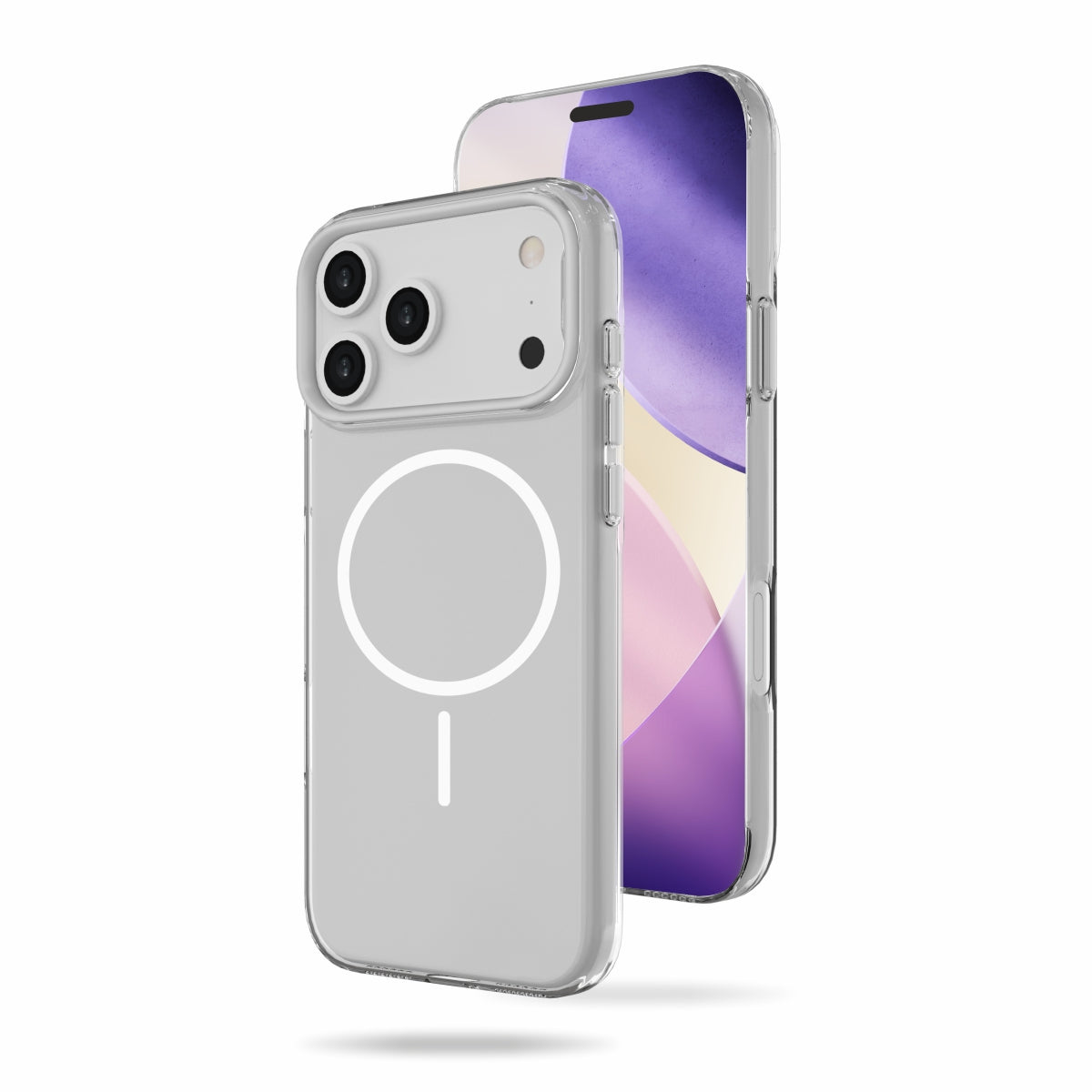 Crystal Halo Case for iPhone 17 Pro / Pro Max Slim Case with Camera Protection Bump, Anti-Yellow Case