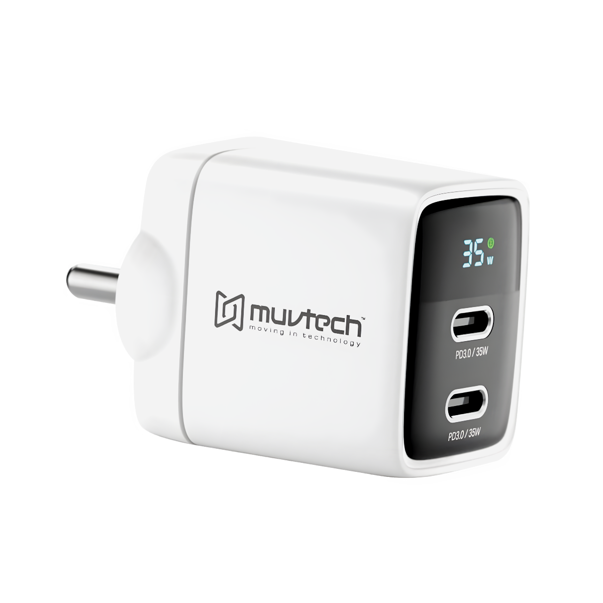35W Dual Port Type-C Mobile Wall Charger – Fast Dual Charging for USB-C Devices