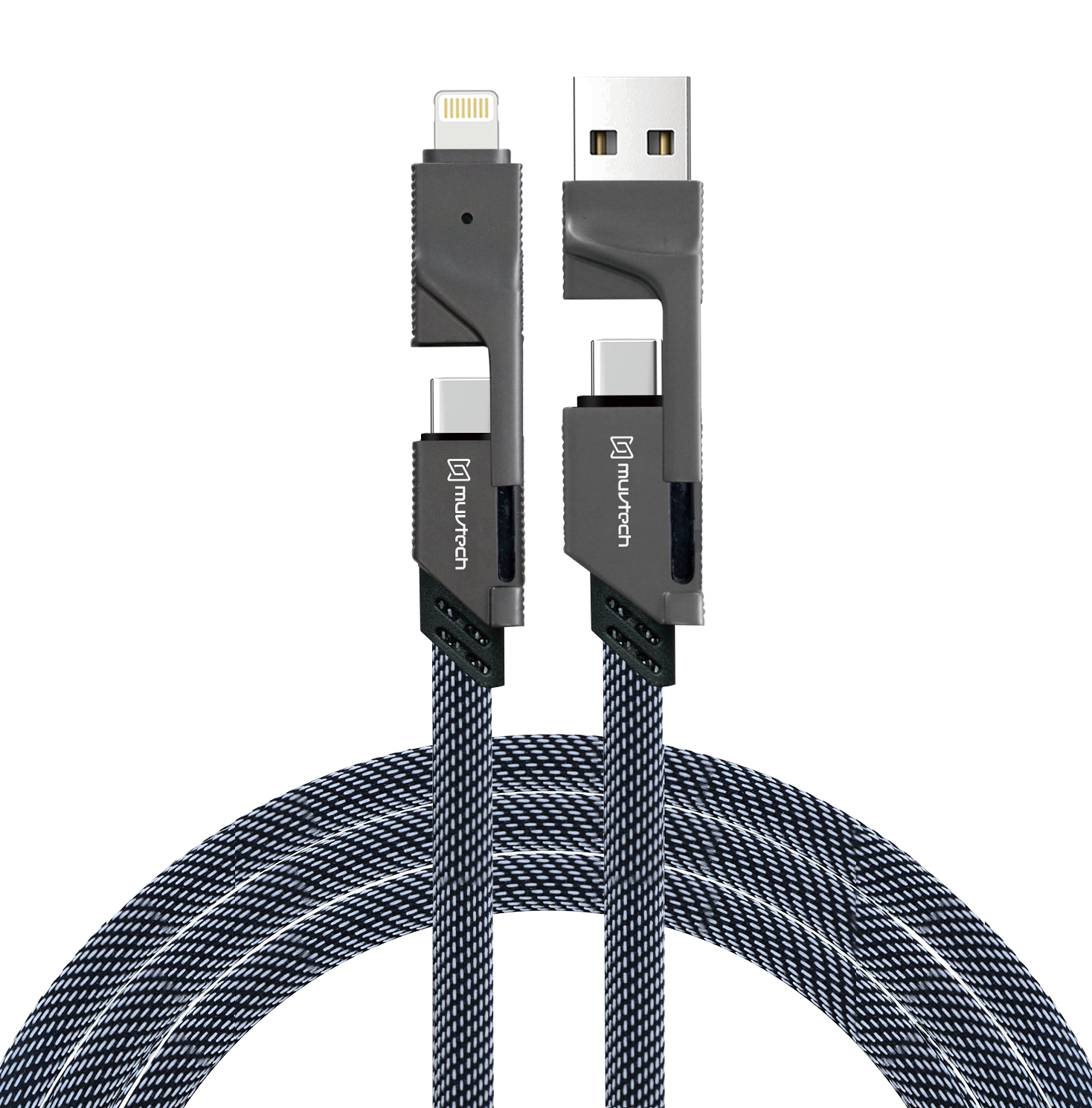 Omni 100W 4-in-1 Type-C PD Fast Charging Cable | Durable, Efficient, and Multi-Device Compatible