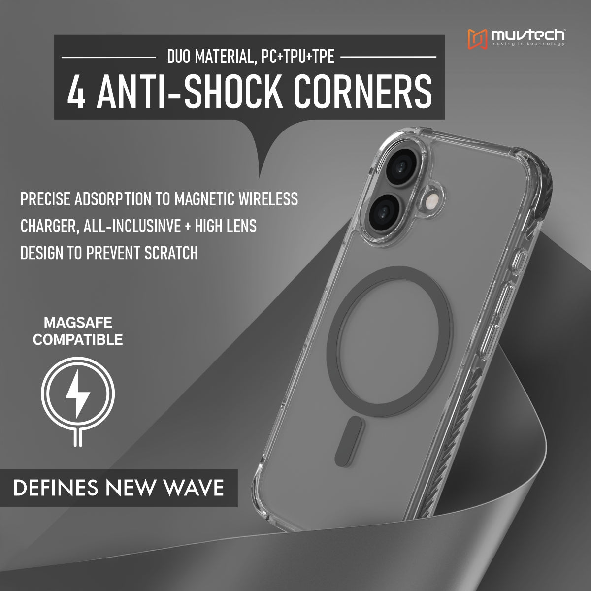 Sheild Case for iPhone 17 Anti-shock Case With Raised Corners for Protection