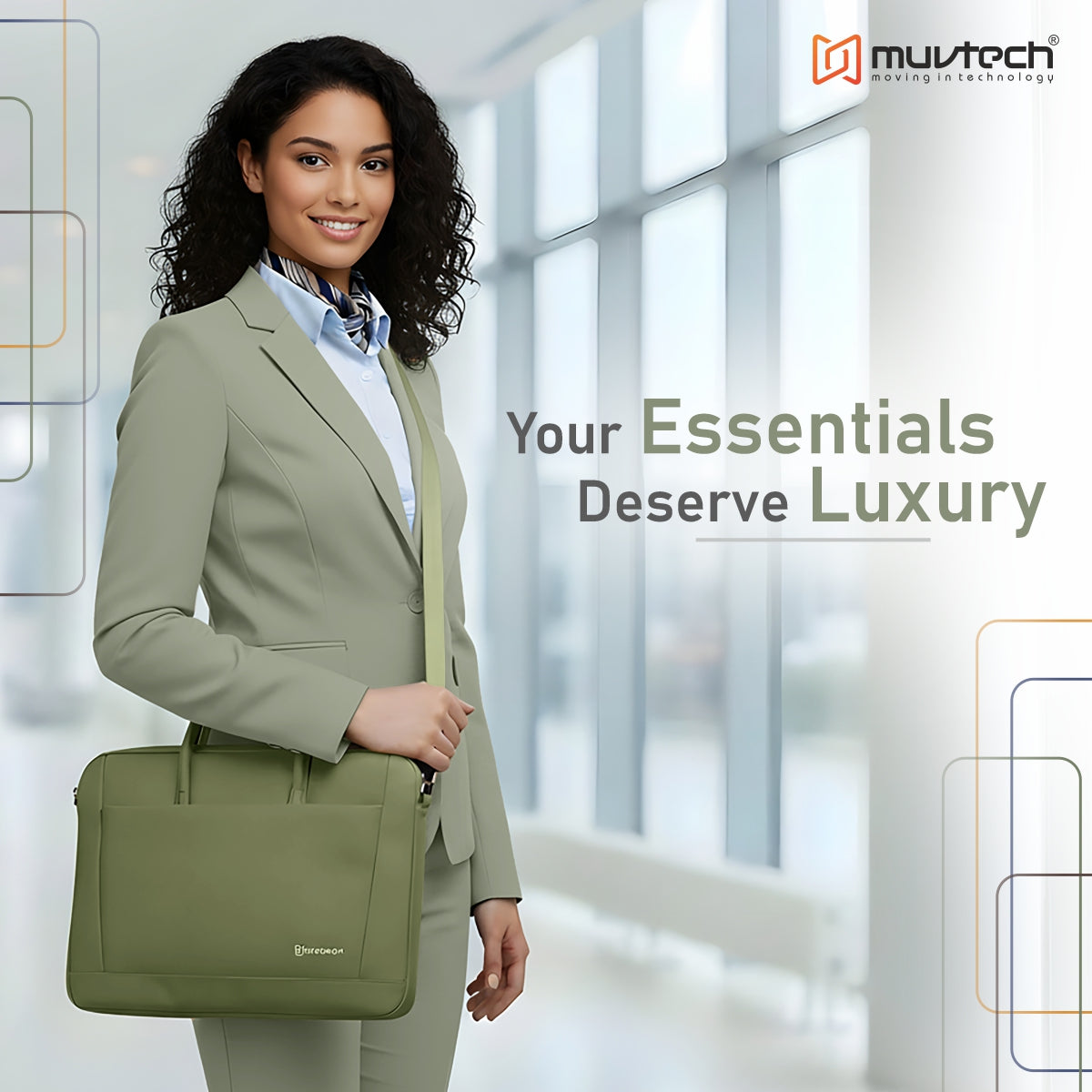 Muvtech KYRA Laptop Bag – Premium Stylish Laptop Bag for Laptops up to 15 Inch