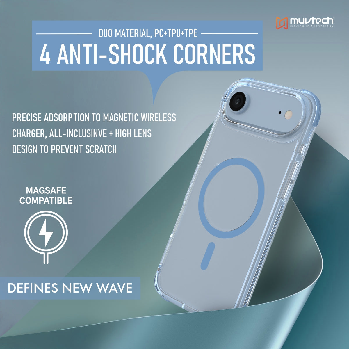 Sheild Case for iPhone 17 Air, Anti-shock Case With Raised Corners for Protection