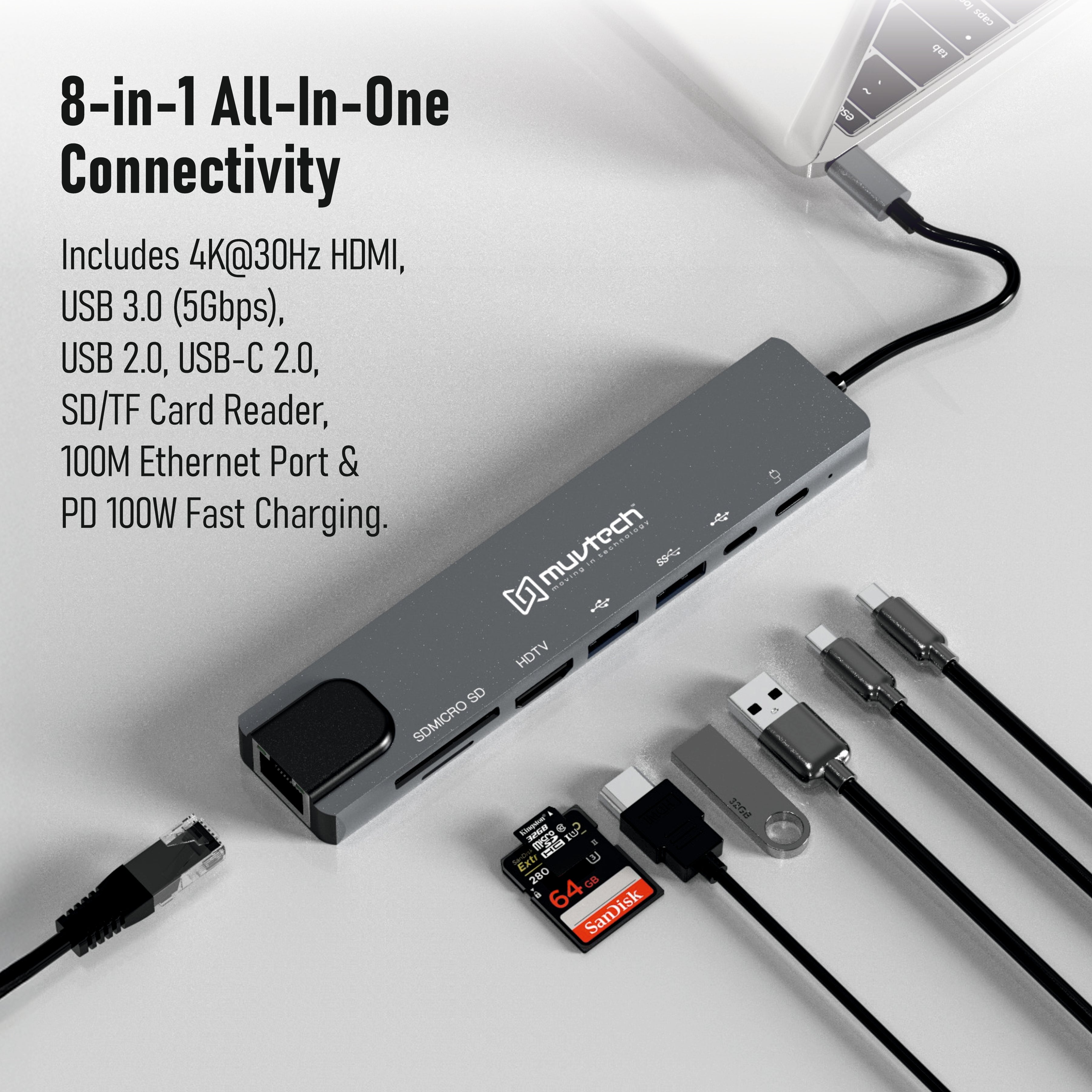 Unity Link 8-in-1 USB Type-C Hub