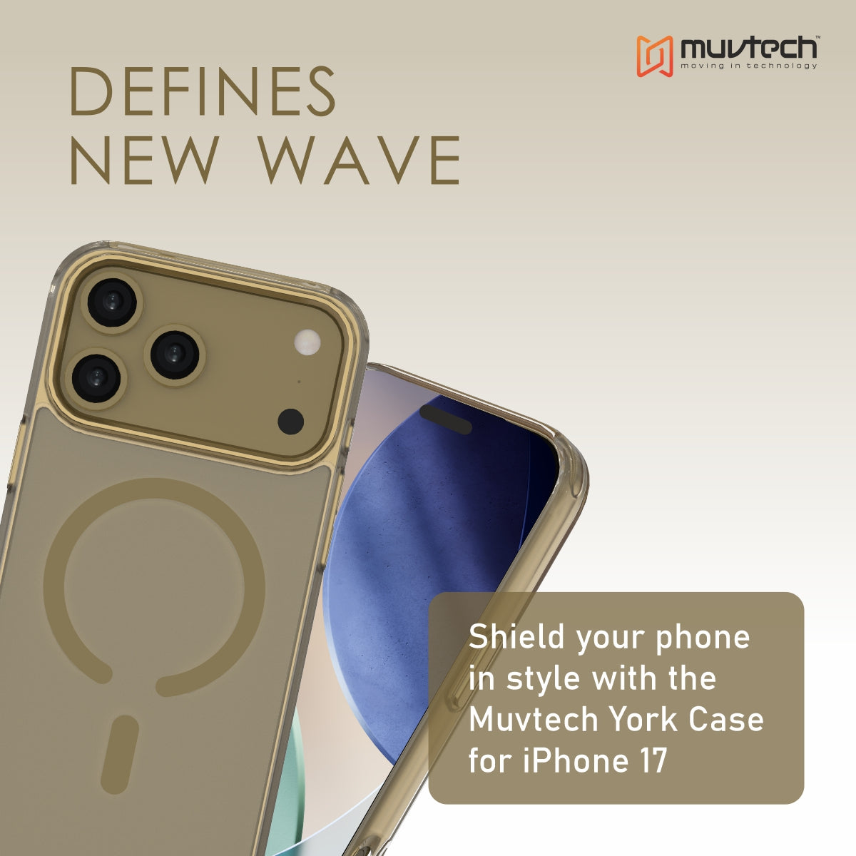 York Case for iPhone 17 Pro / Pro Max Protective Case with Camera Protection Bump