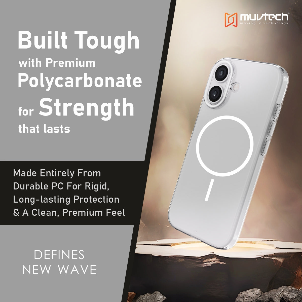 Crystal Halo Case for iPhone 17 Series, Slim Case with Camera Protection Bump, Anti-Yellow Case