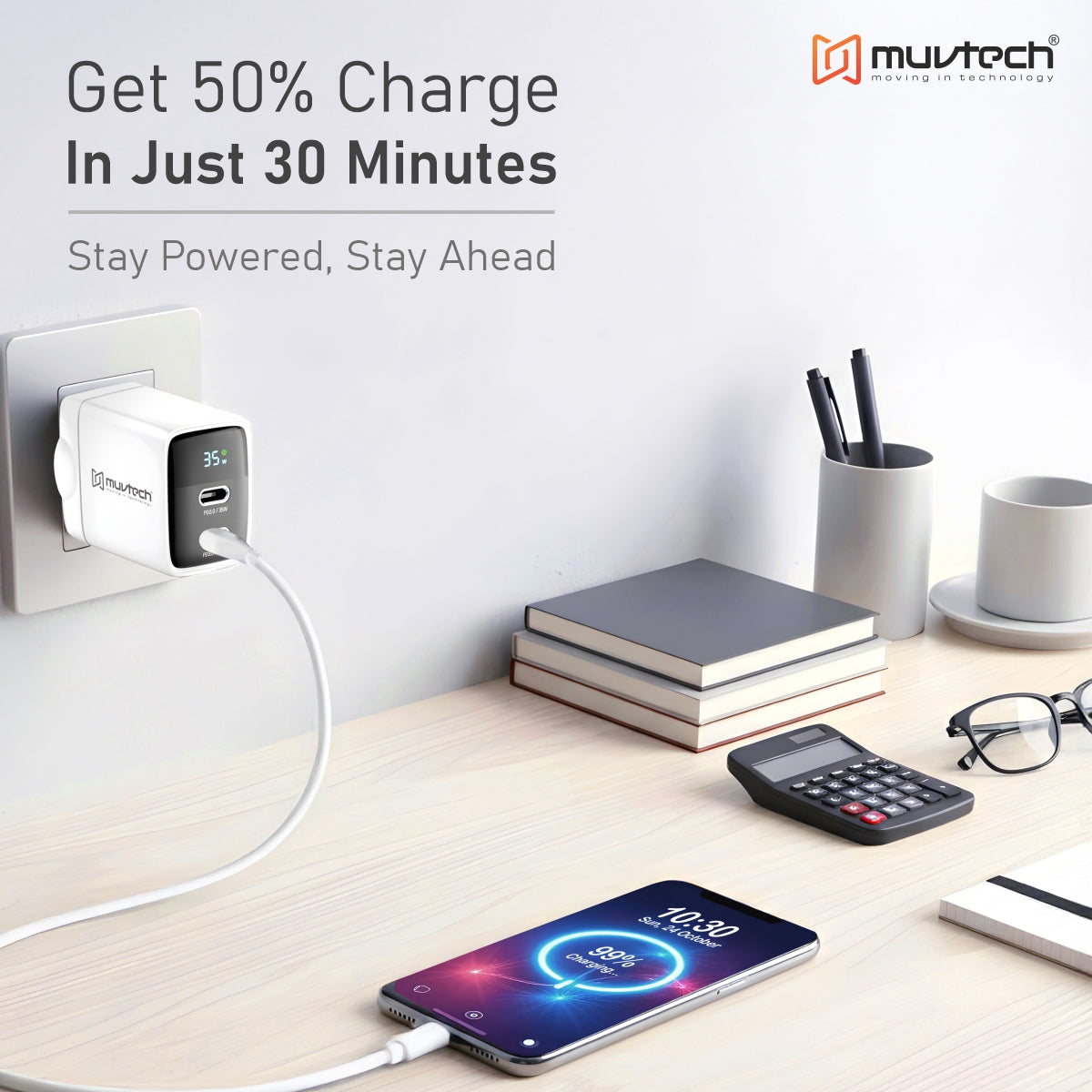 35W Dual Port Type-C Mobile Wall Charger – Fast Dual Charging for USB-C Devices