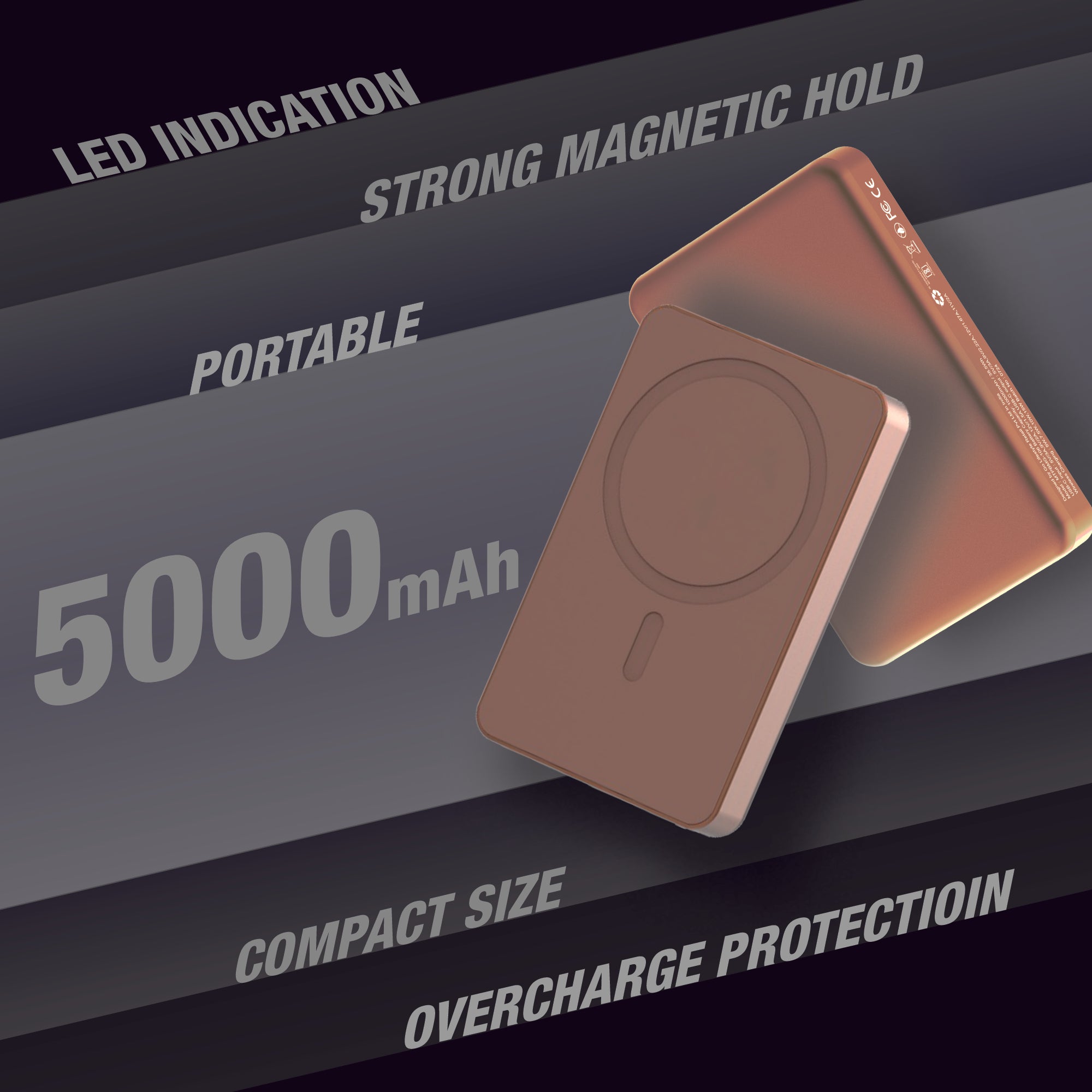 Slim 10000mAh Magnetic Wireless Charging Power Bank