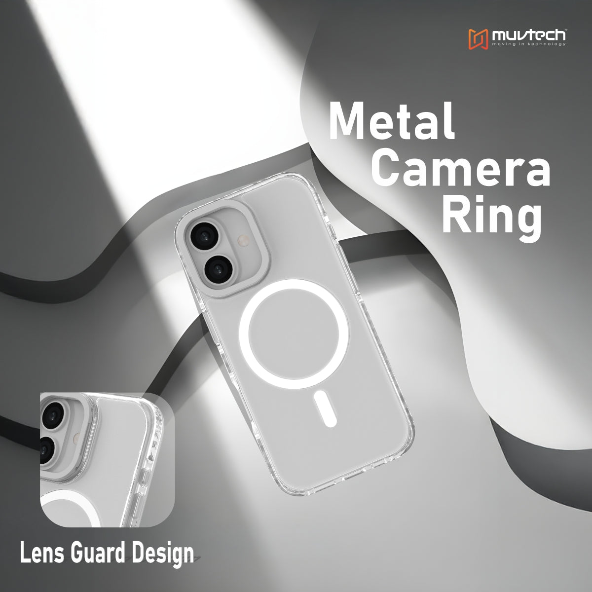 Troy Case for iPhone 17 Protective Case with Metal Camera Ring and Buttons