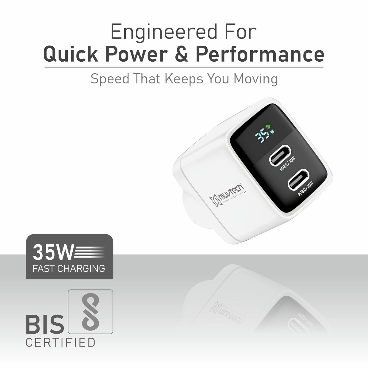 35W Dual Port Type-C Wall Charger