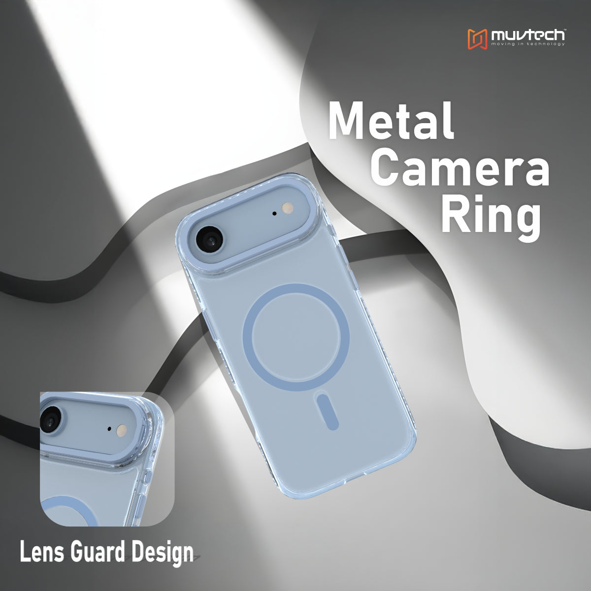 Troy Case for iPhone 17 Air Protective Case with Metal Camera Ring and Buttons