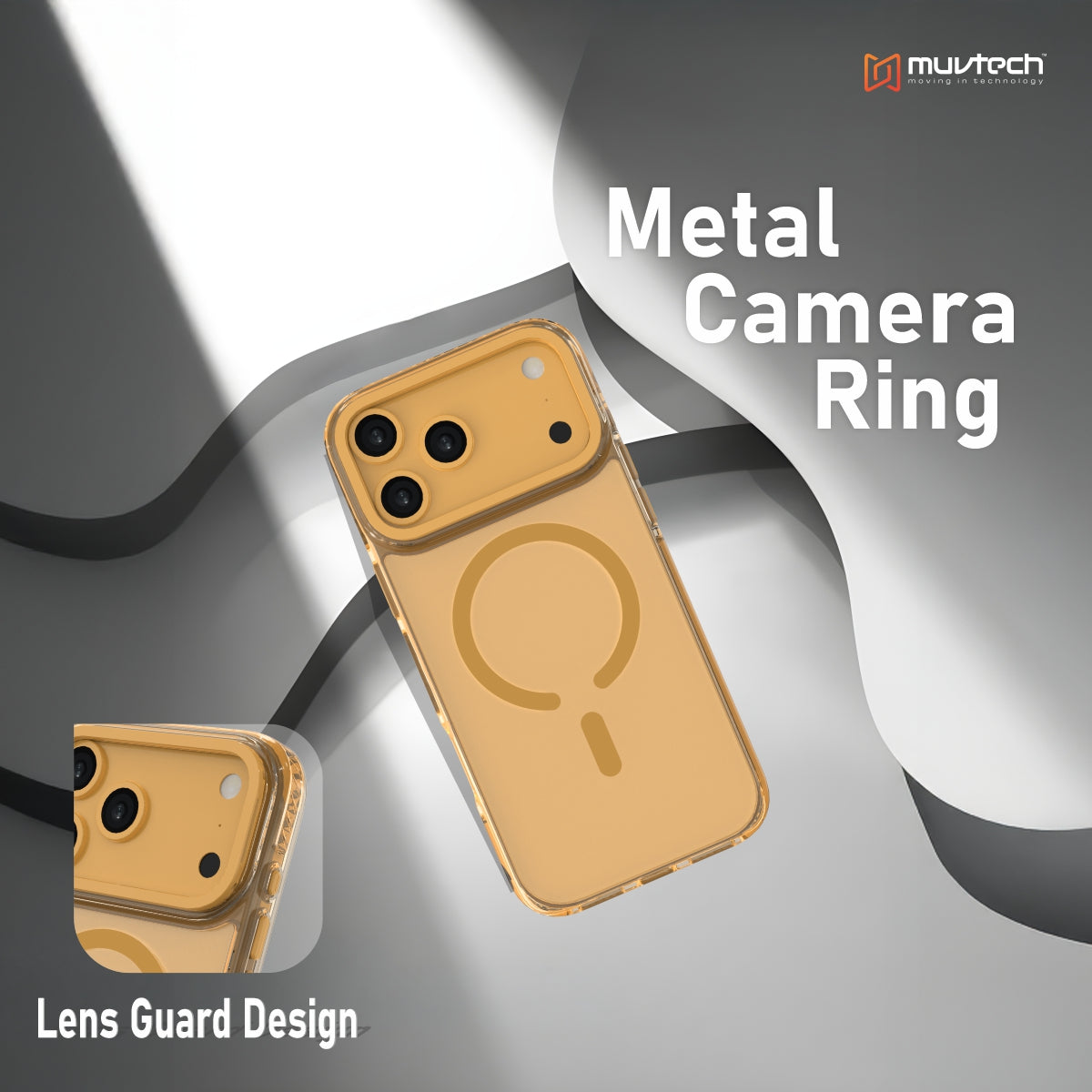 Troy Case for iPhone 17 Pro / Pro Max Protective Case with Metal Camera Ring and Buttons