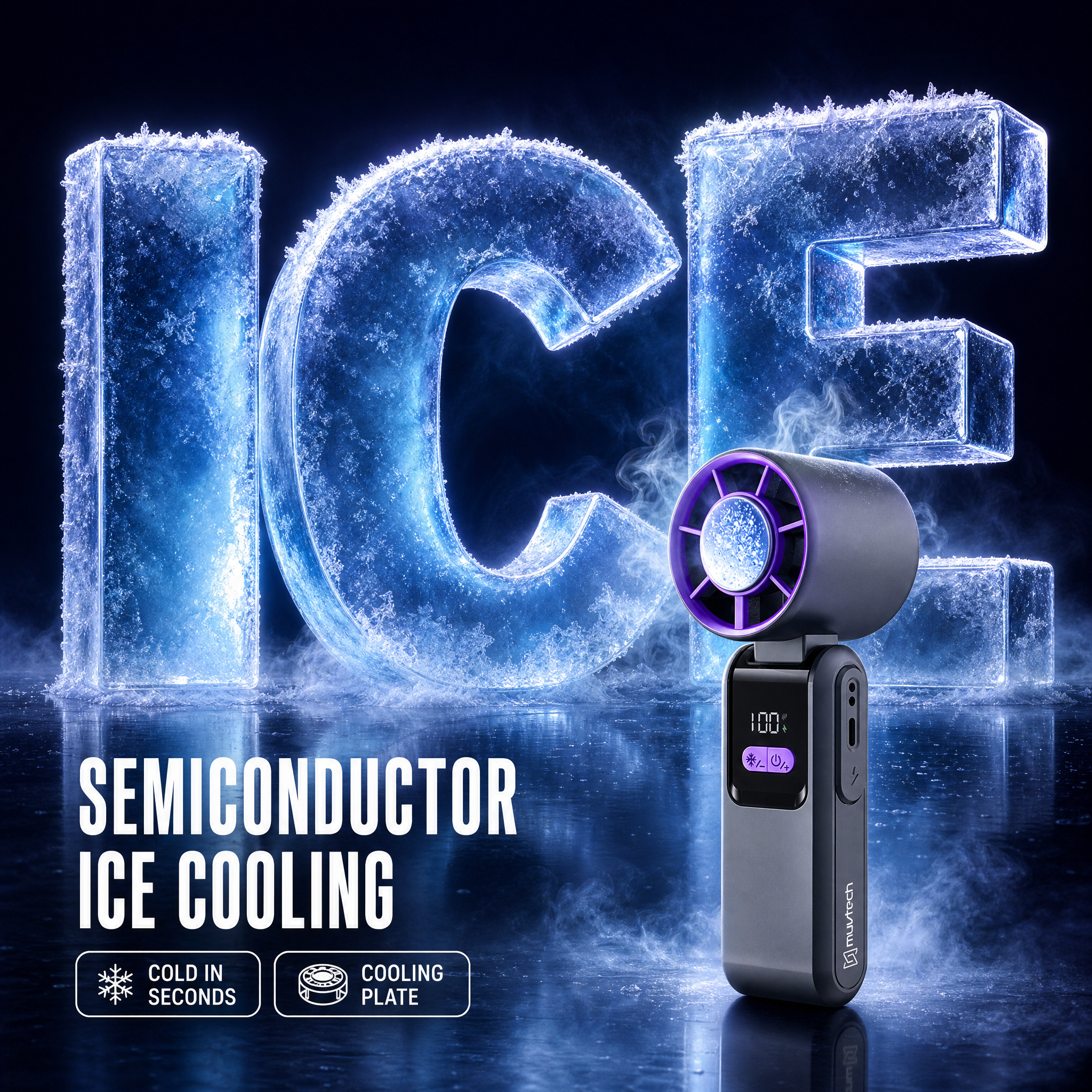 AERO Ice Cooling Handheld Fan with Power Bank