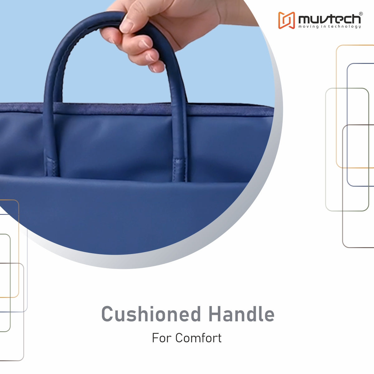 Muvtech Zurich Brief Case Nylon Laptop Bag | Water-Repellent