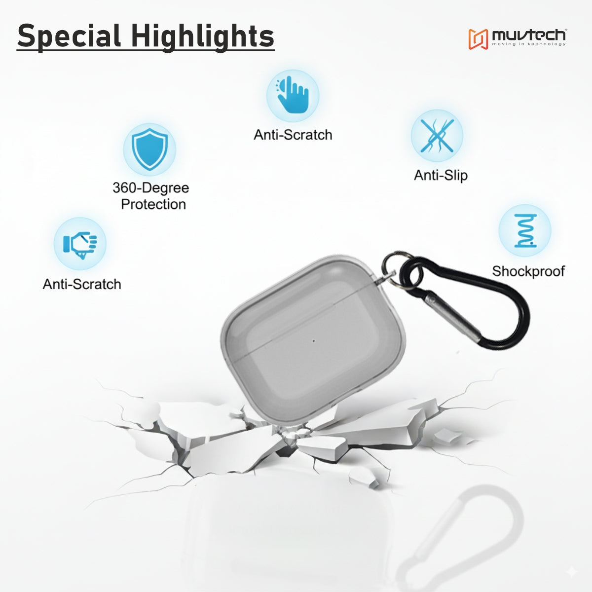 Crystal Case for AirPods Pro 3.