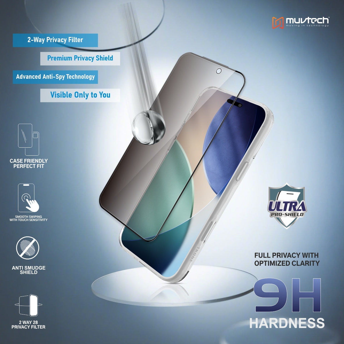 Privacy Glass for iPhone 17/Air/Pro/Pro Max