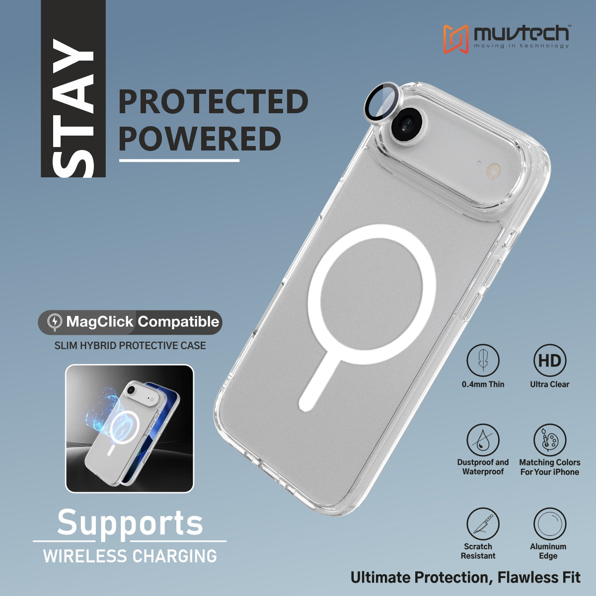Armour Combo Kit (3 in 1) – 360° Full Protection Case with 9H Tempered Glass & Camera lens | MagSafe Compatible | Designed for iPhone Air