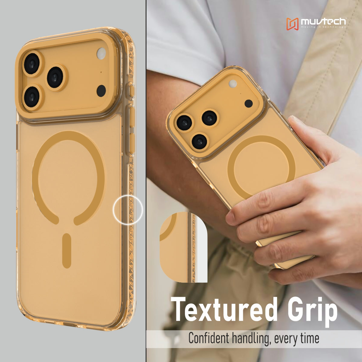 Troy Case for iPhone 17 Pro / Pro Max Protective Case with Metal Camera Ring and Buttons